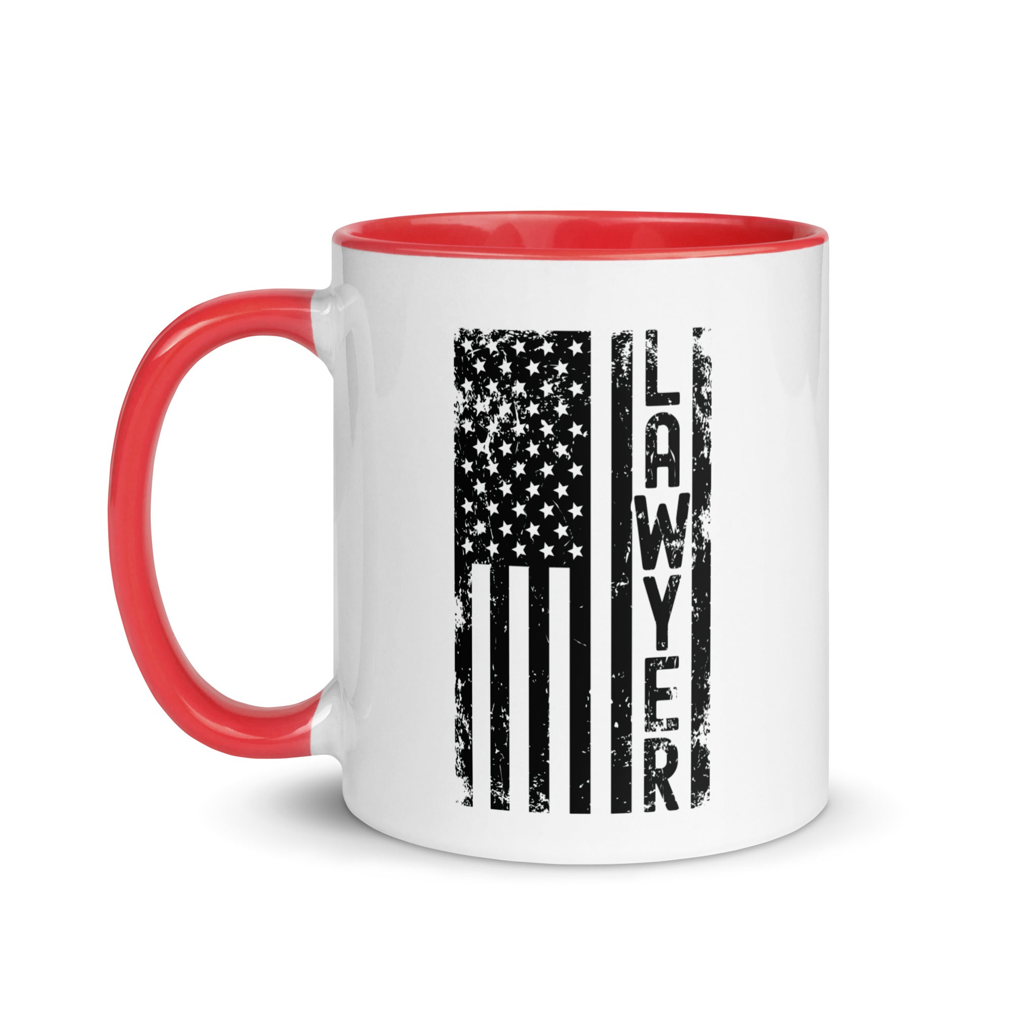 Mug with Color Inside | Lawyer (deisgn on American flag)
