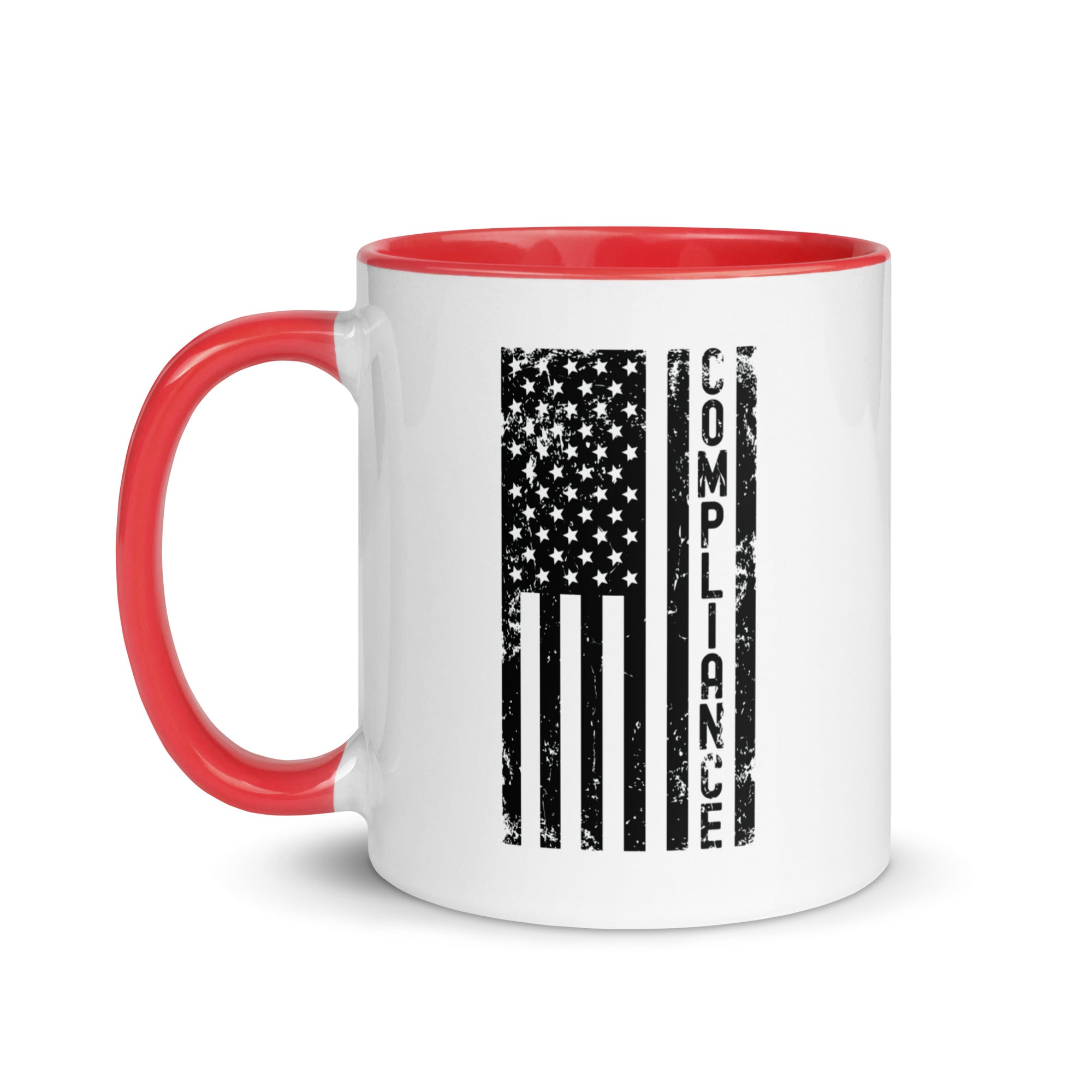 Mug with Color Inside | Compliance (deisgn on American flag)