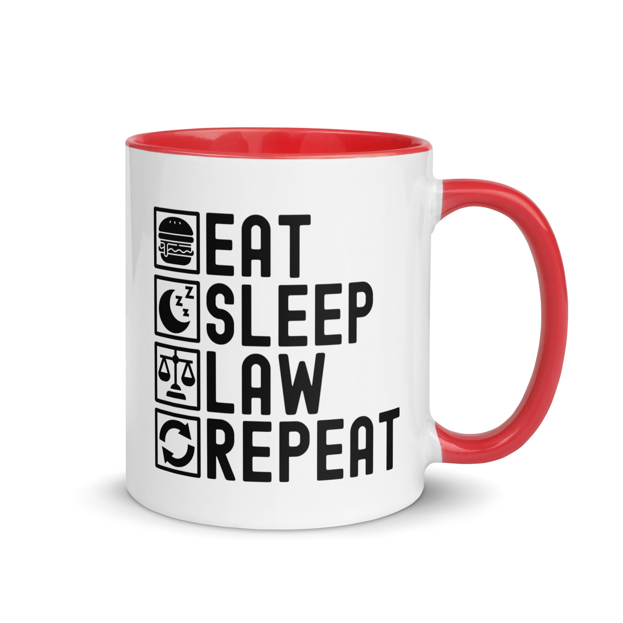 Mug with Color Inside | Eat Sleep Law Repeat