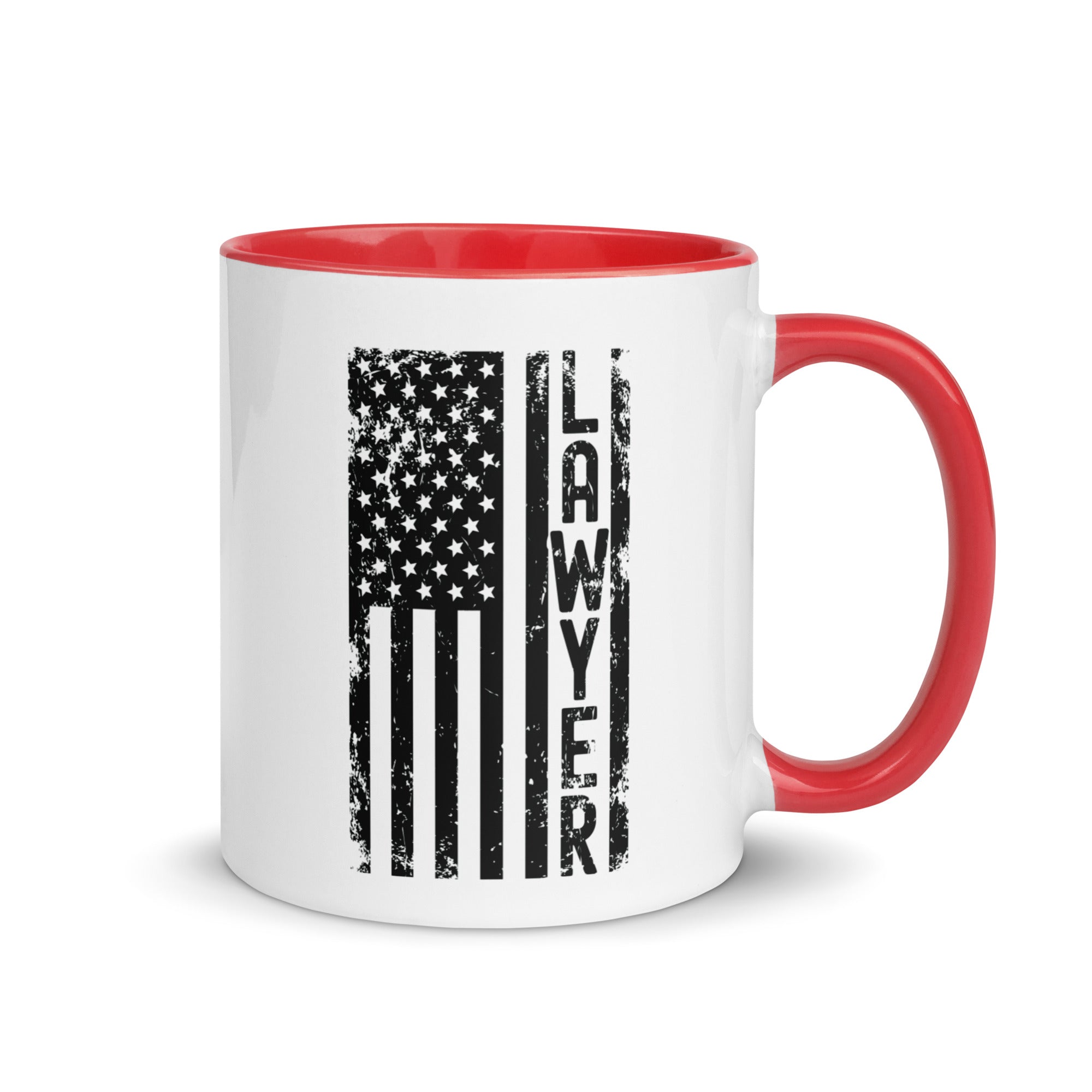 Mug with Color Inside | Lawyer (deisgn on American flag)