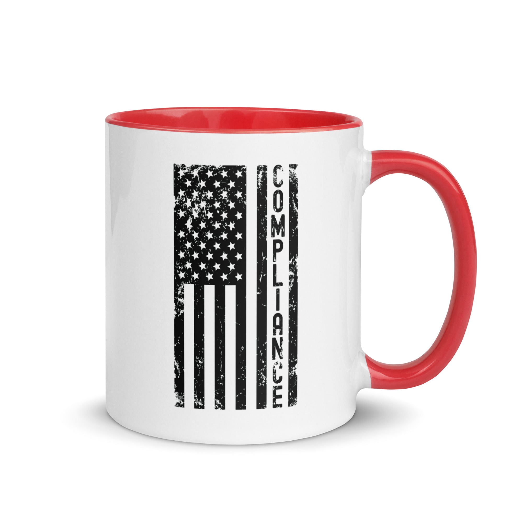 Mug with Color Inside | Compliance (deisgn on American flag)