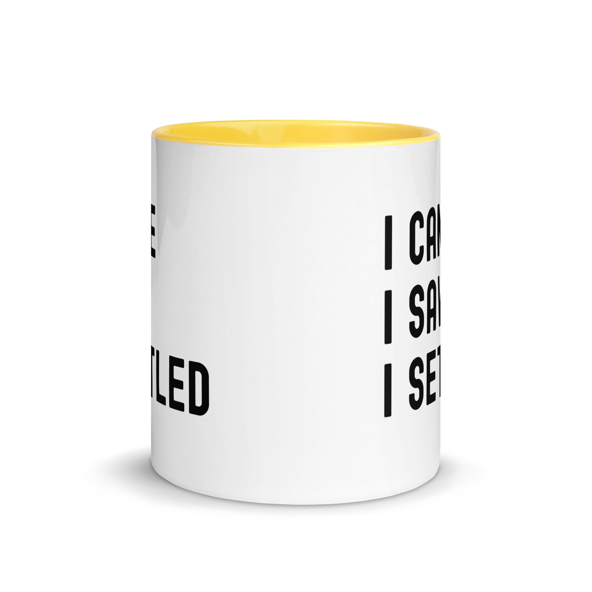 Mug with Color Inside | I came, I saw, I settled