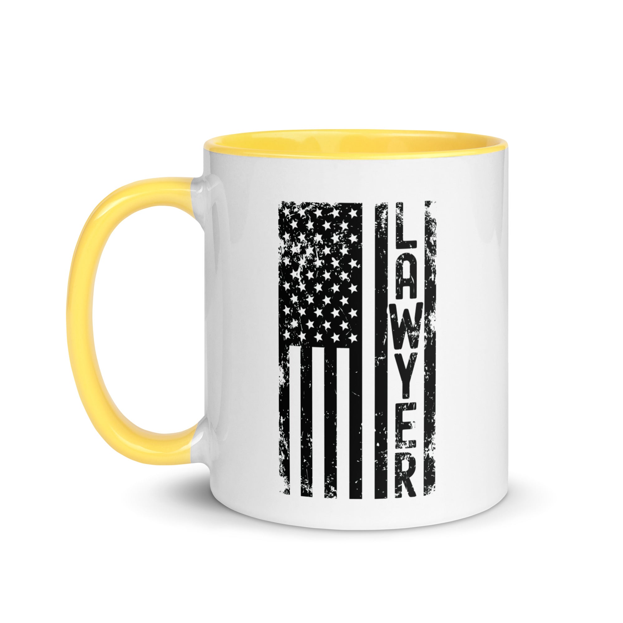 Mug with Color Inside | Lawyer (deisgn on American flag)