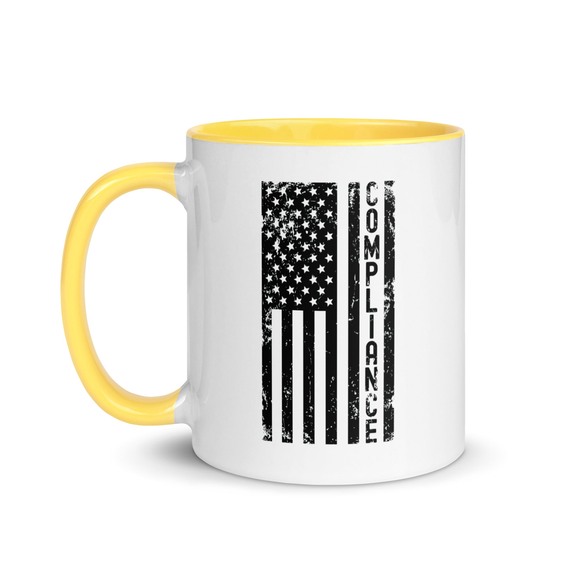 Mug with Color Inside | Compliance (deisgn on American flag)