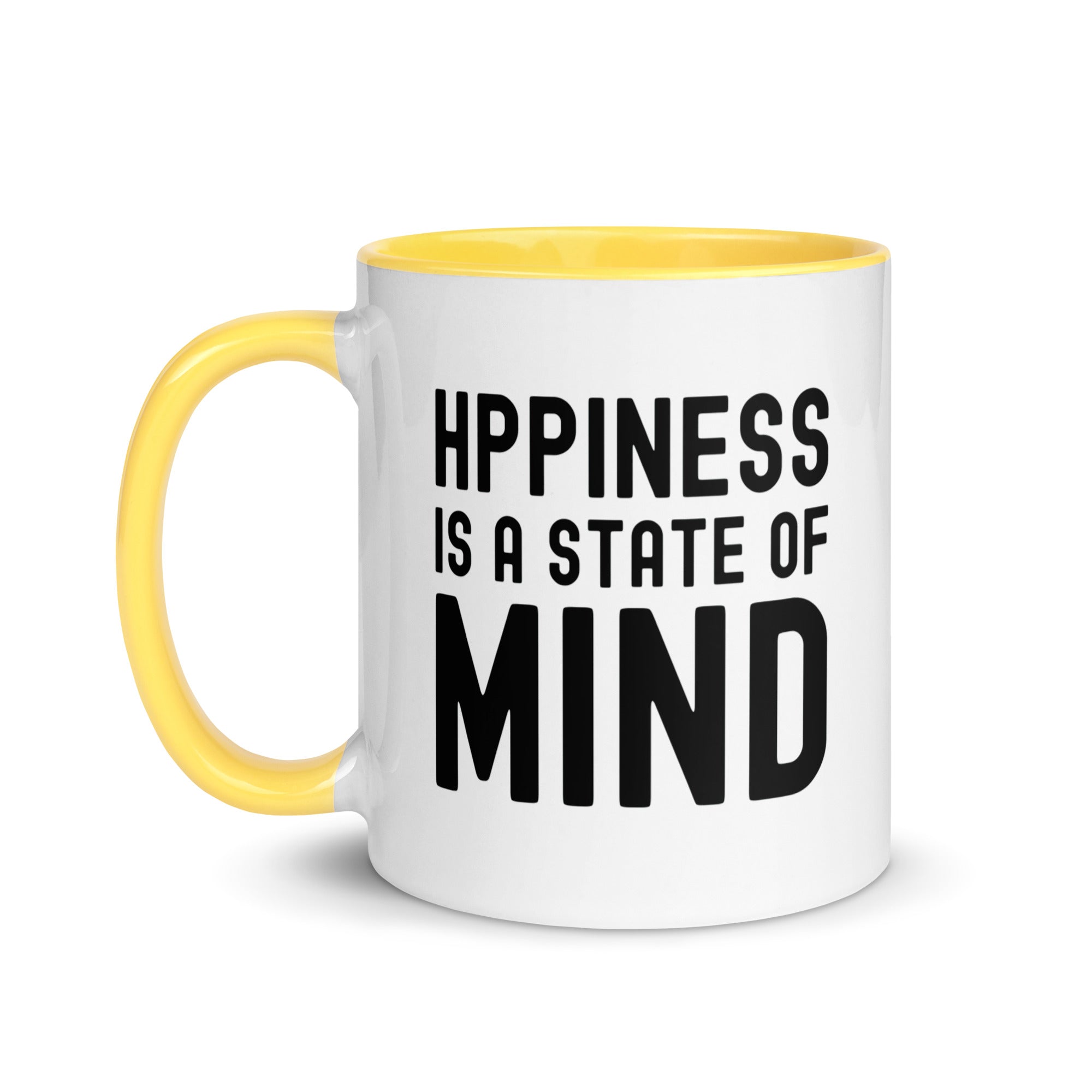 Mug with Color Inside | Hppiness is a state of mind