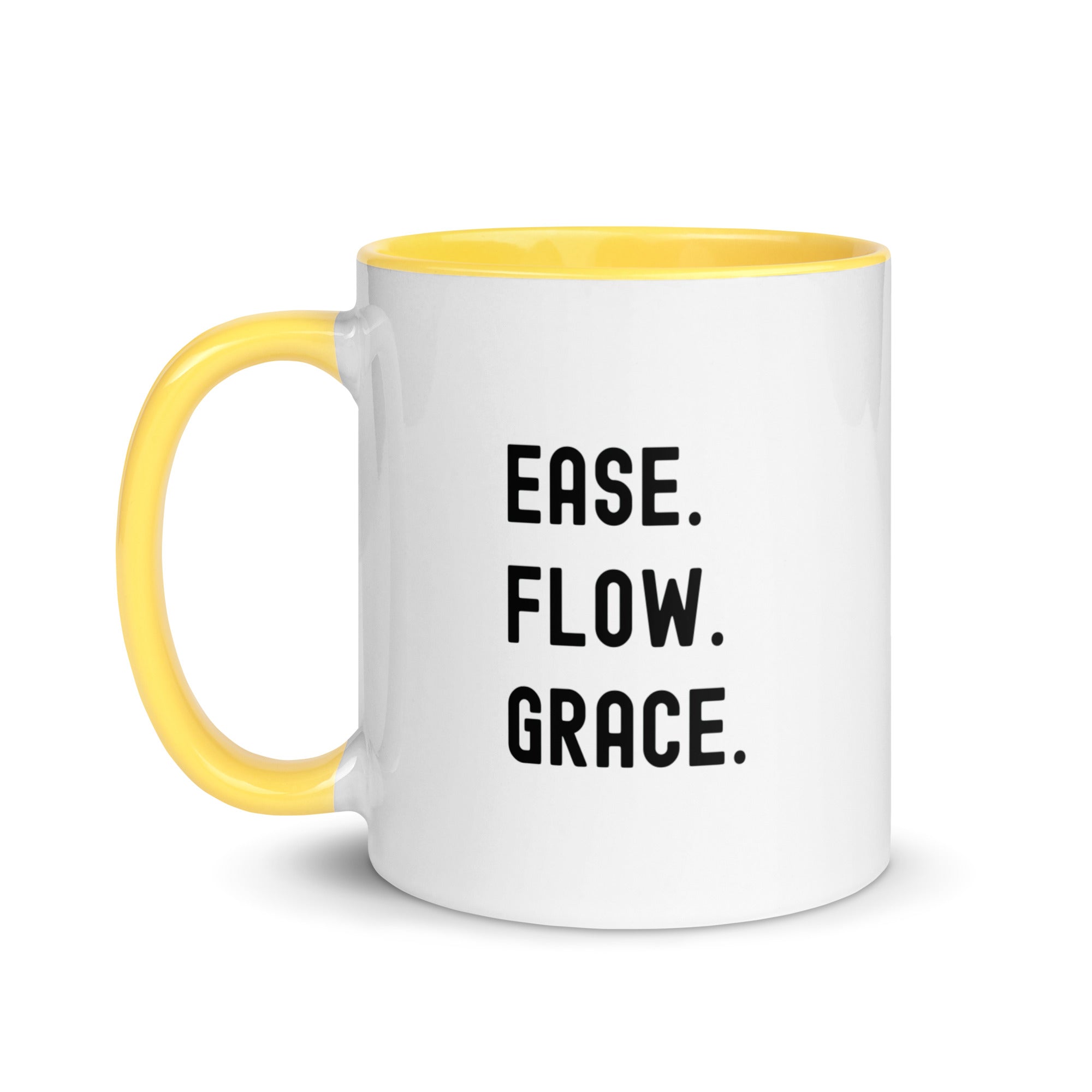 Mug with Color Inside | Ease. Flow. Grace.