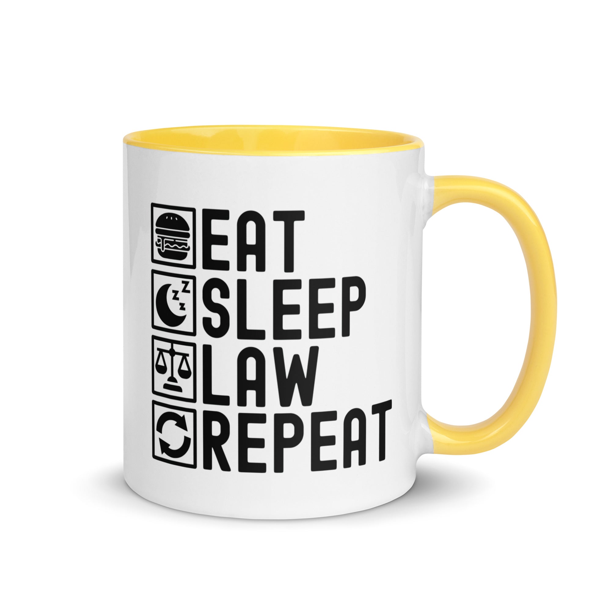 Mug with Color Inside | Eat Sleep Law Repeat