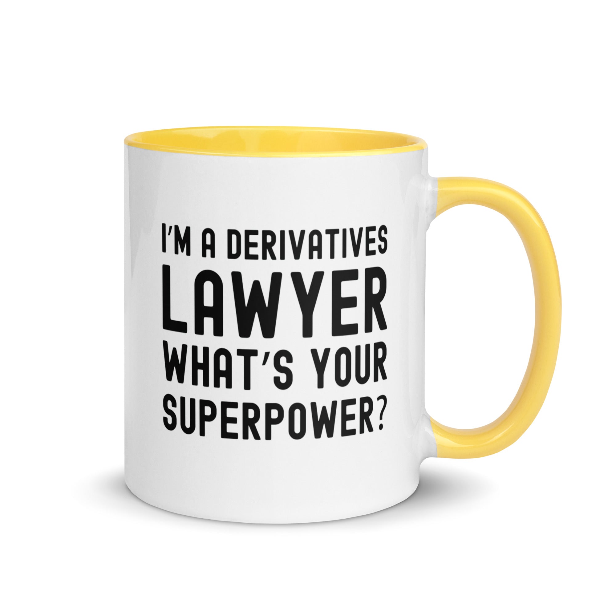 Mug with Color Inside | I’m a derivatives lawyer, what’s your superpower?
