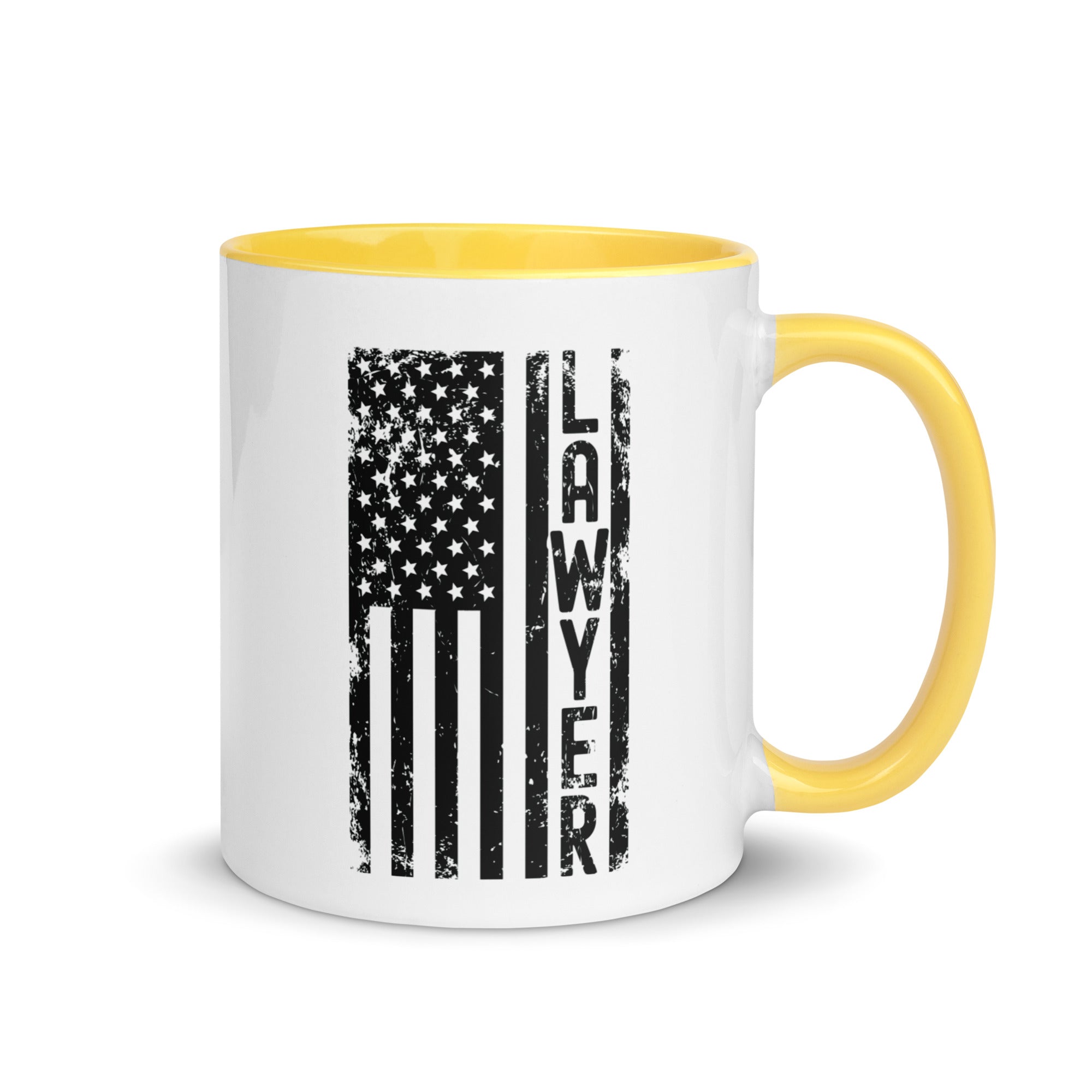 Mug with Color Inside | Lawyer (deisgn on American flag)