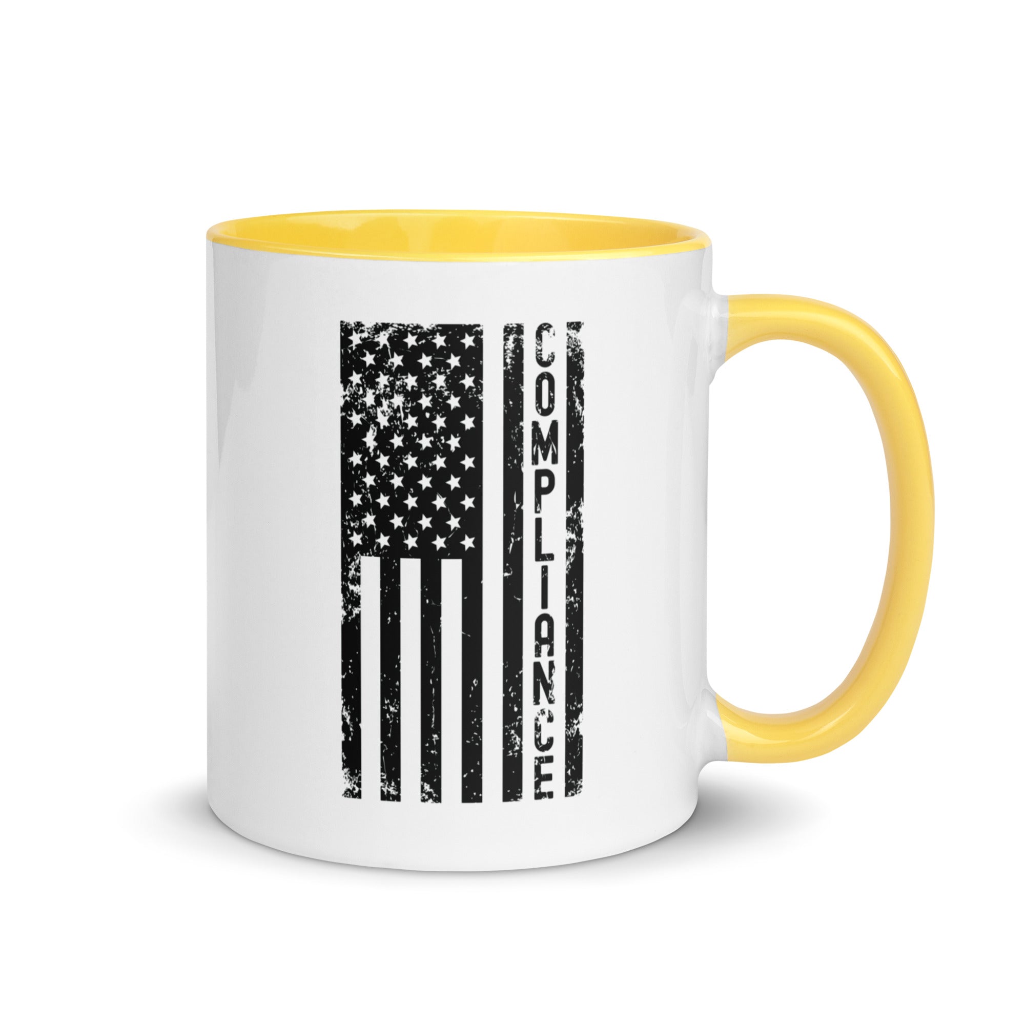 Mug with Color Inside | Compliance (deisgn on American flag)