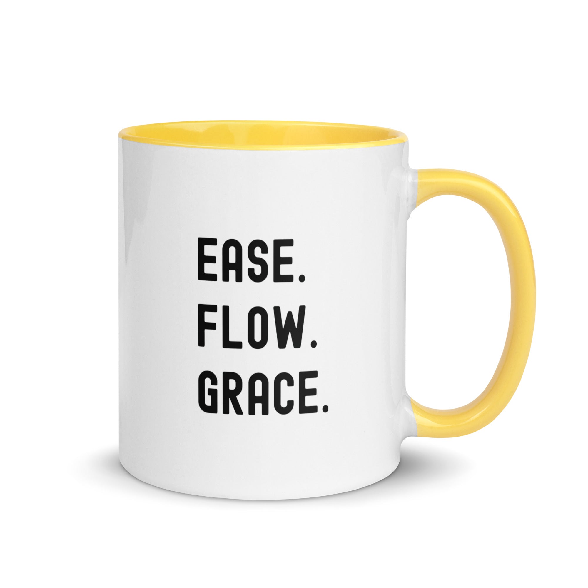 Mug with Color Inside | Ease. Flow. Grace.