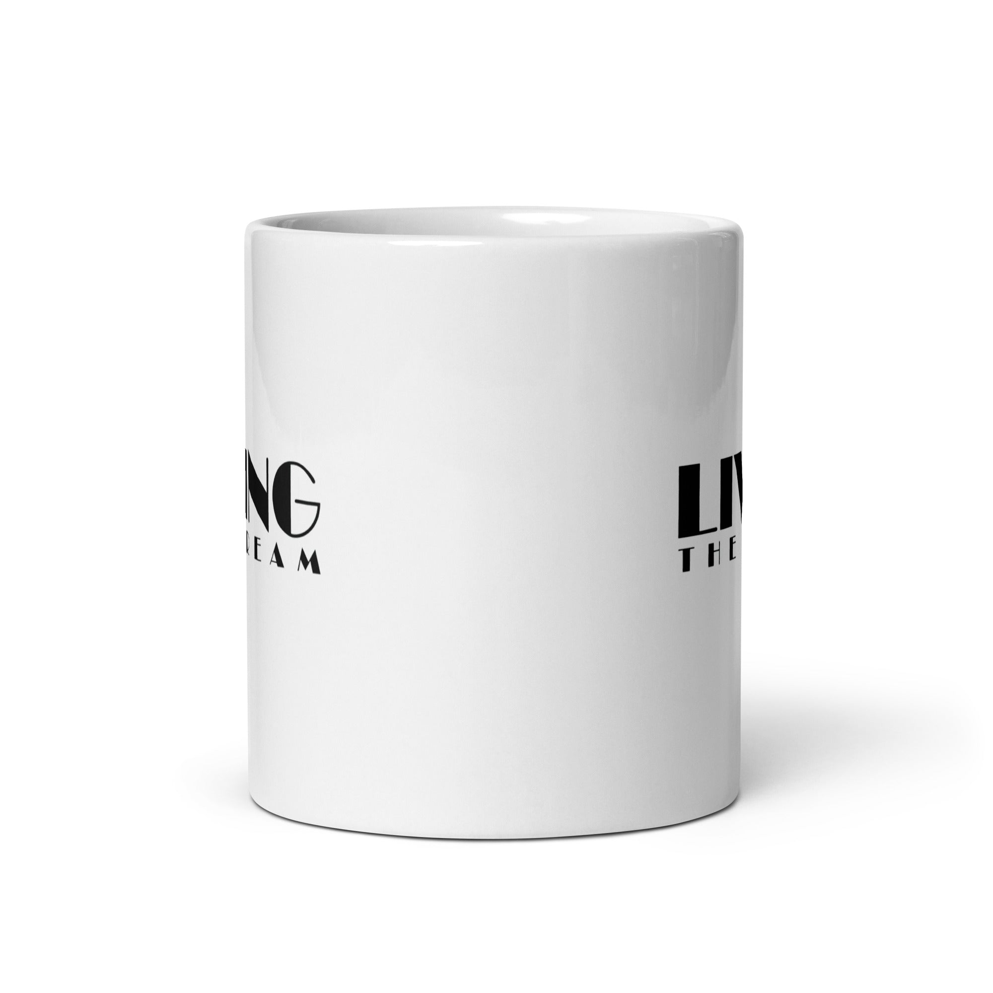 White glossy mug | Living The Dream