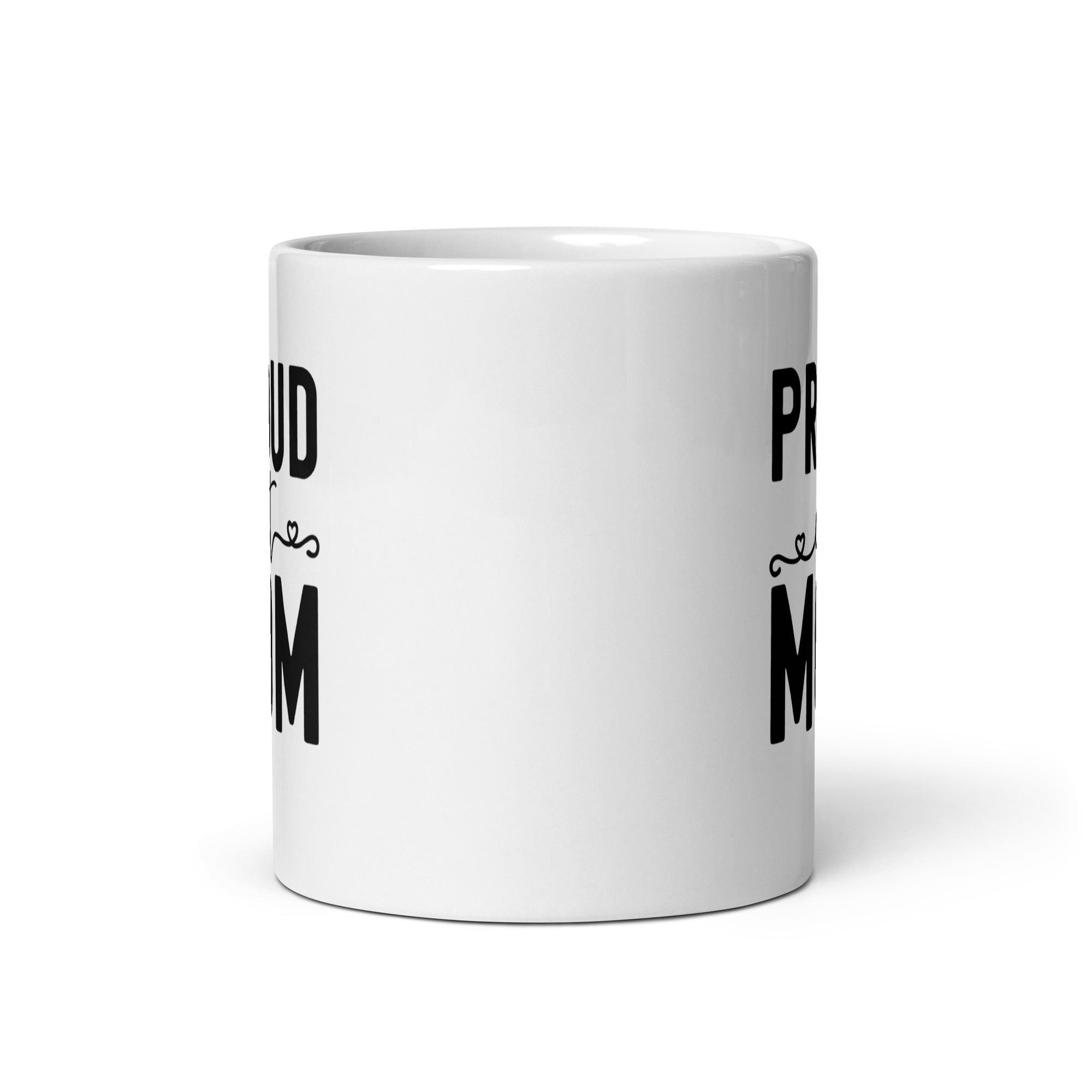 White glossy mug | Proud Cat Mom