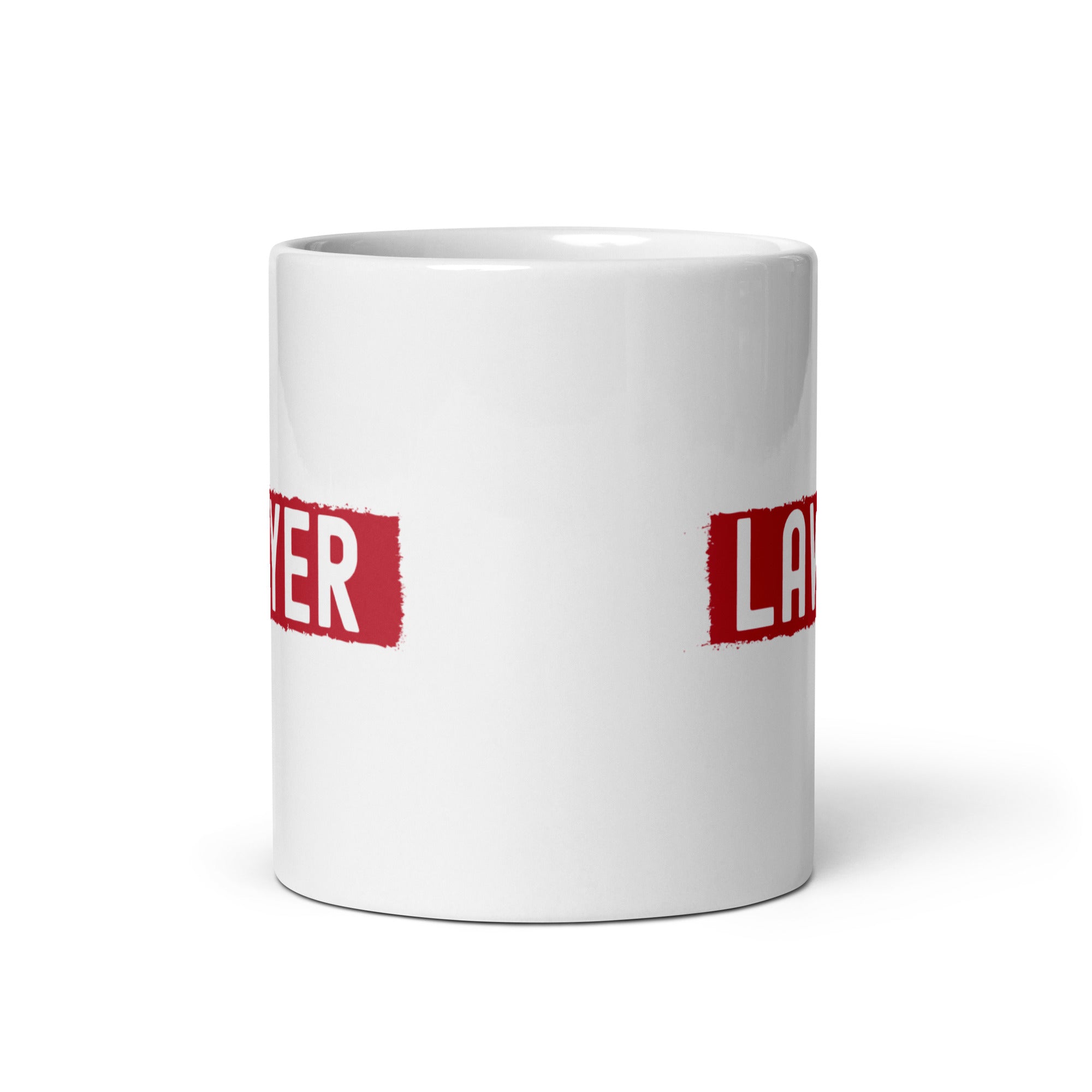 White glossy mug | Lawyer (design with red highghliting)