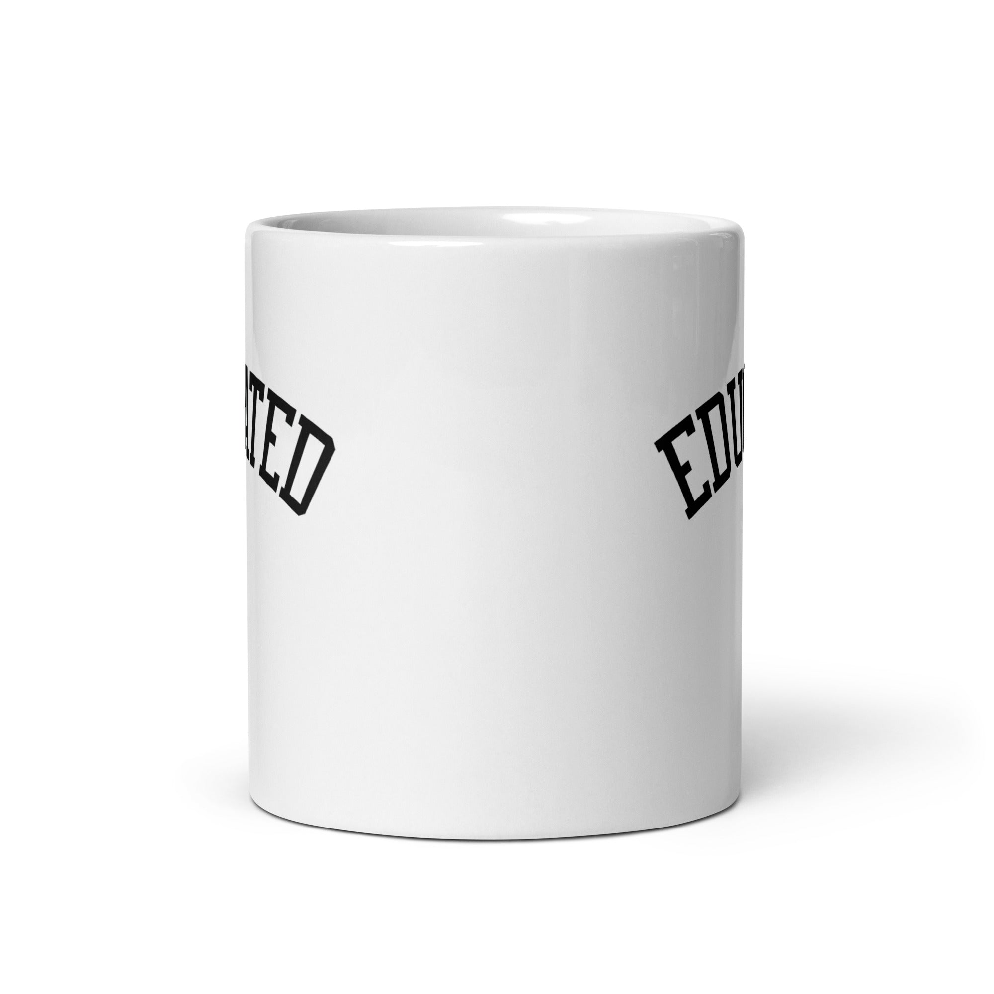 White glossy mug | Educated