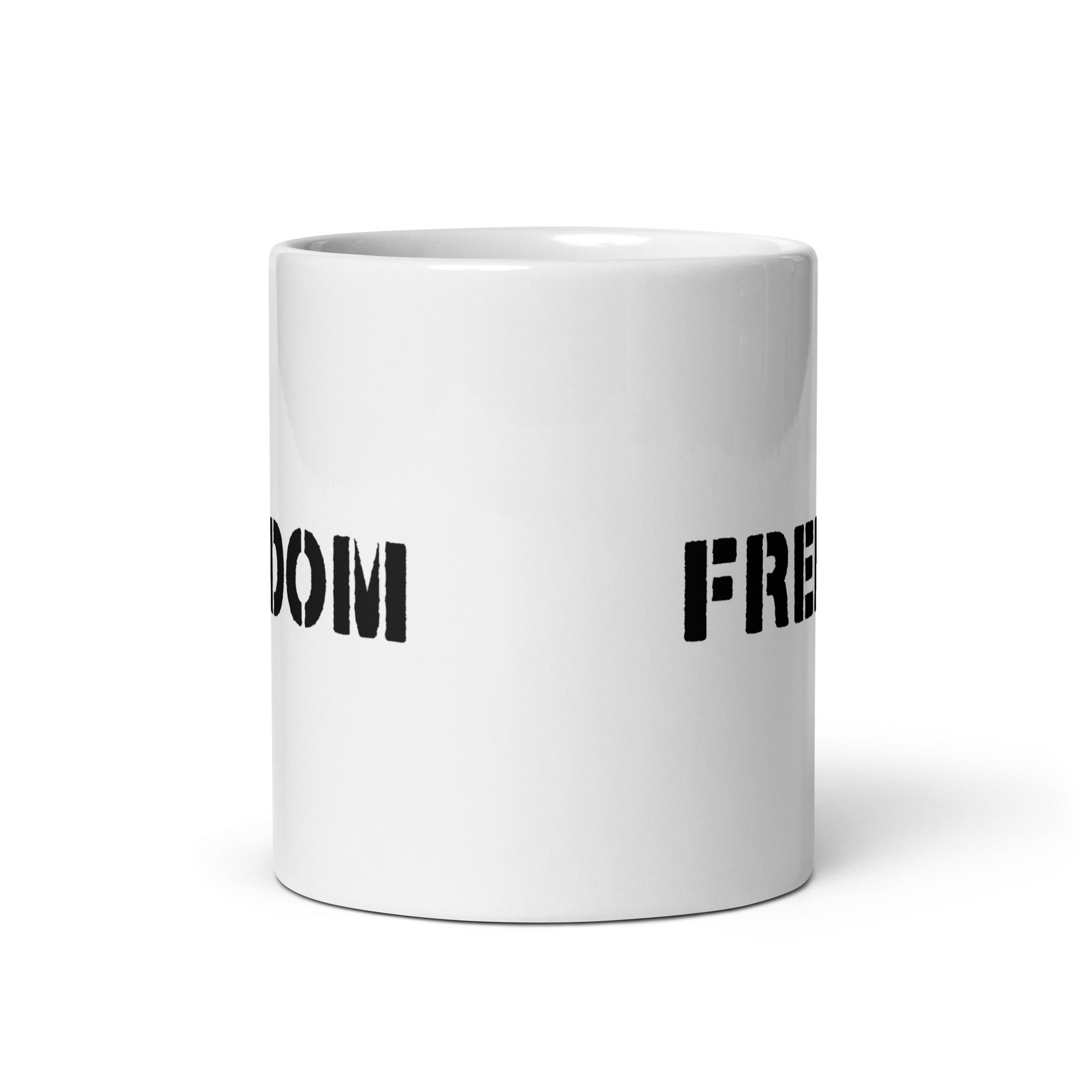White glossy mug | Freedom