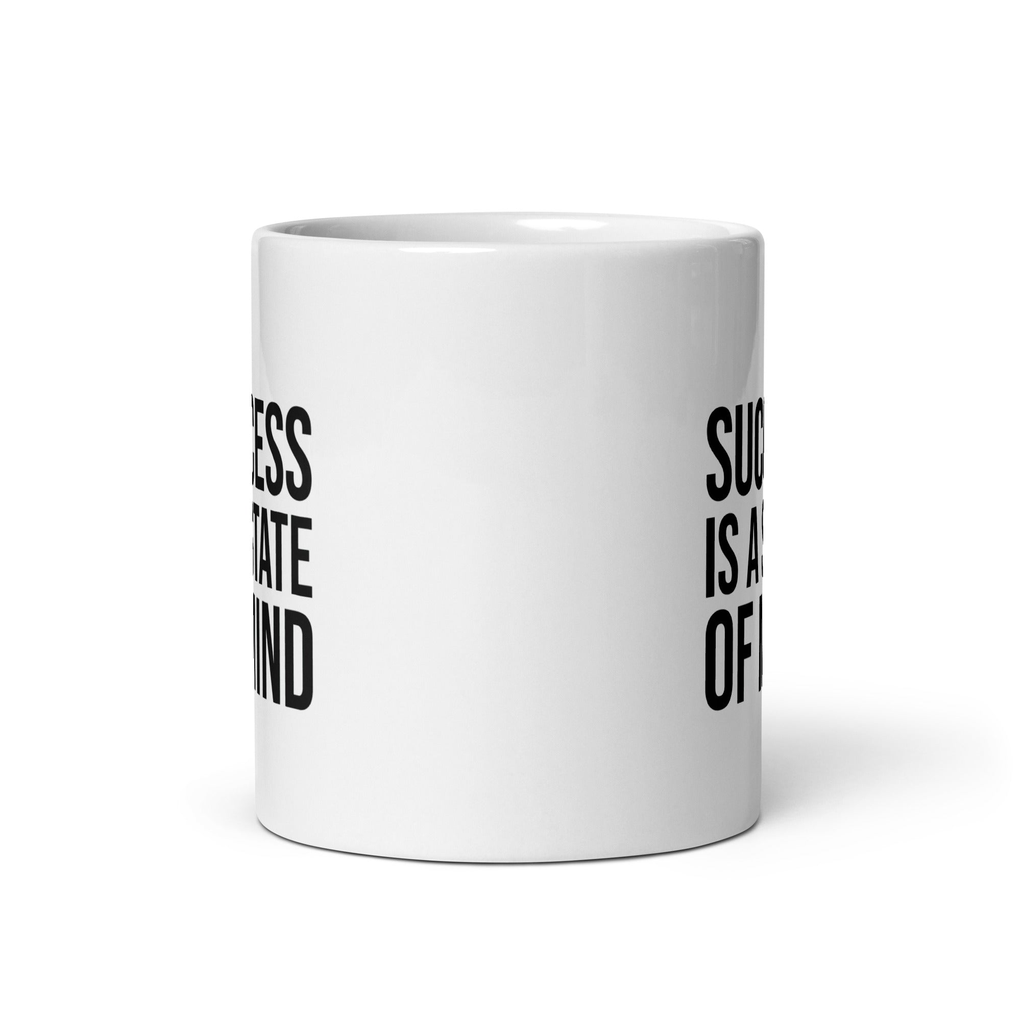 White glossy mug | success is a state of mind