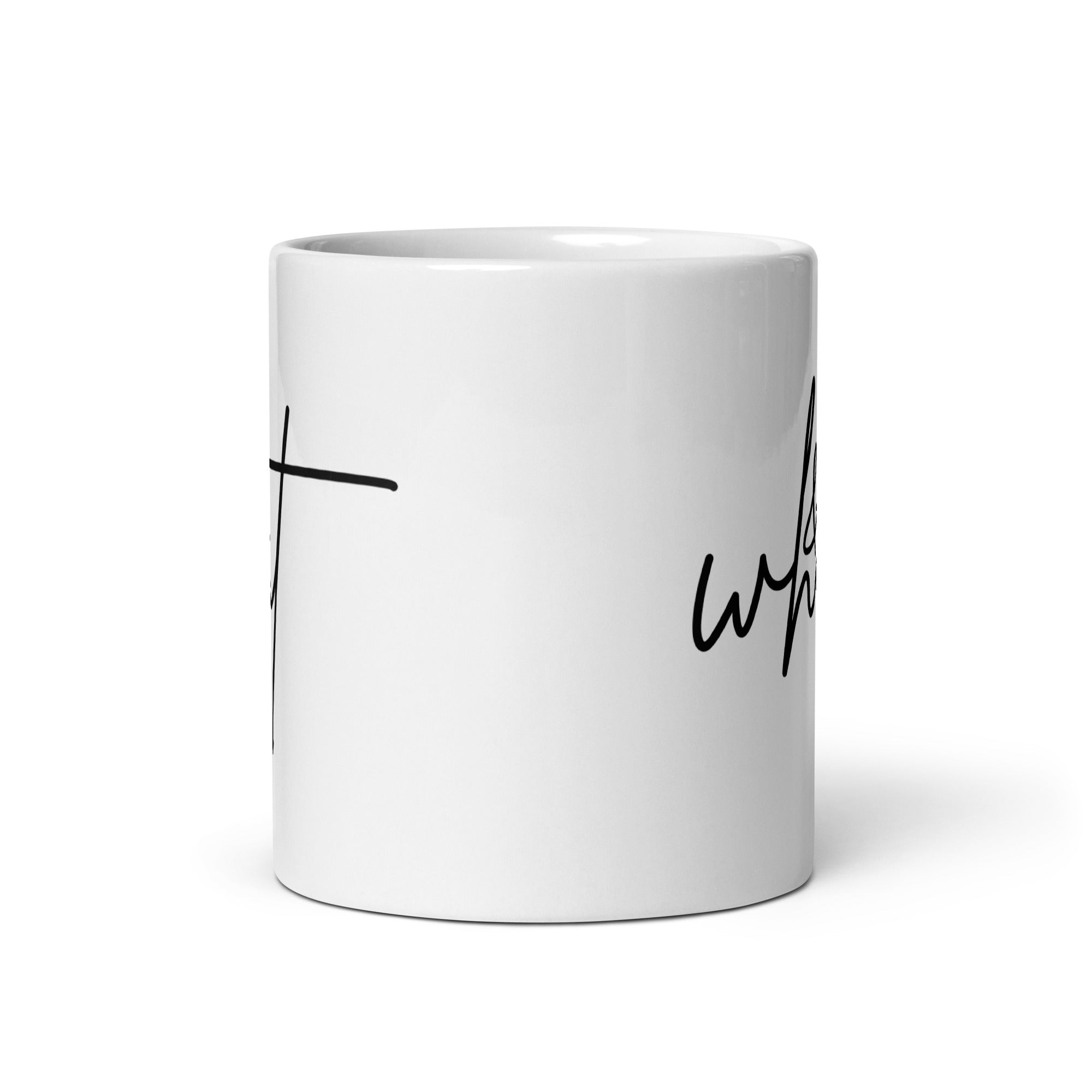 White glossy mug | & What