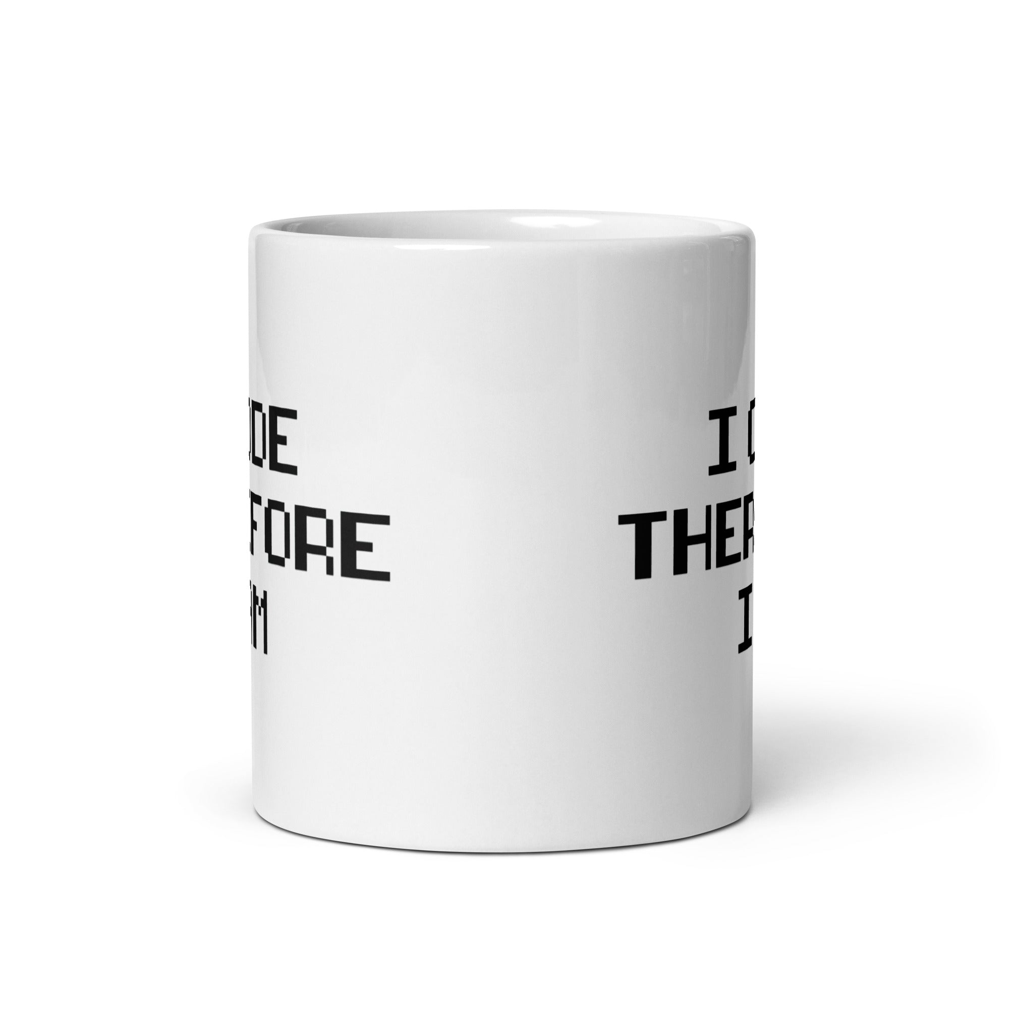 White glossy mug | I Code Therefore I Am