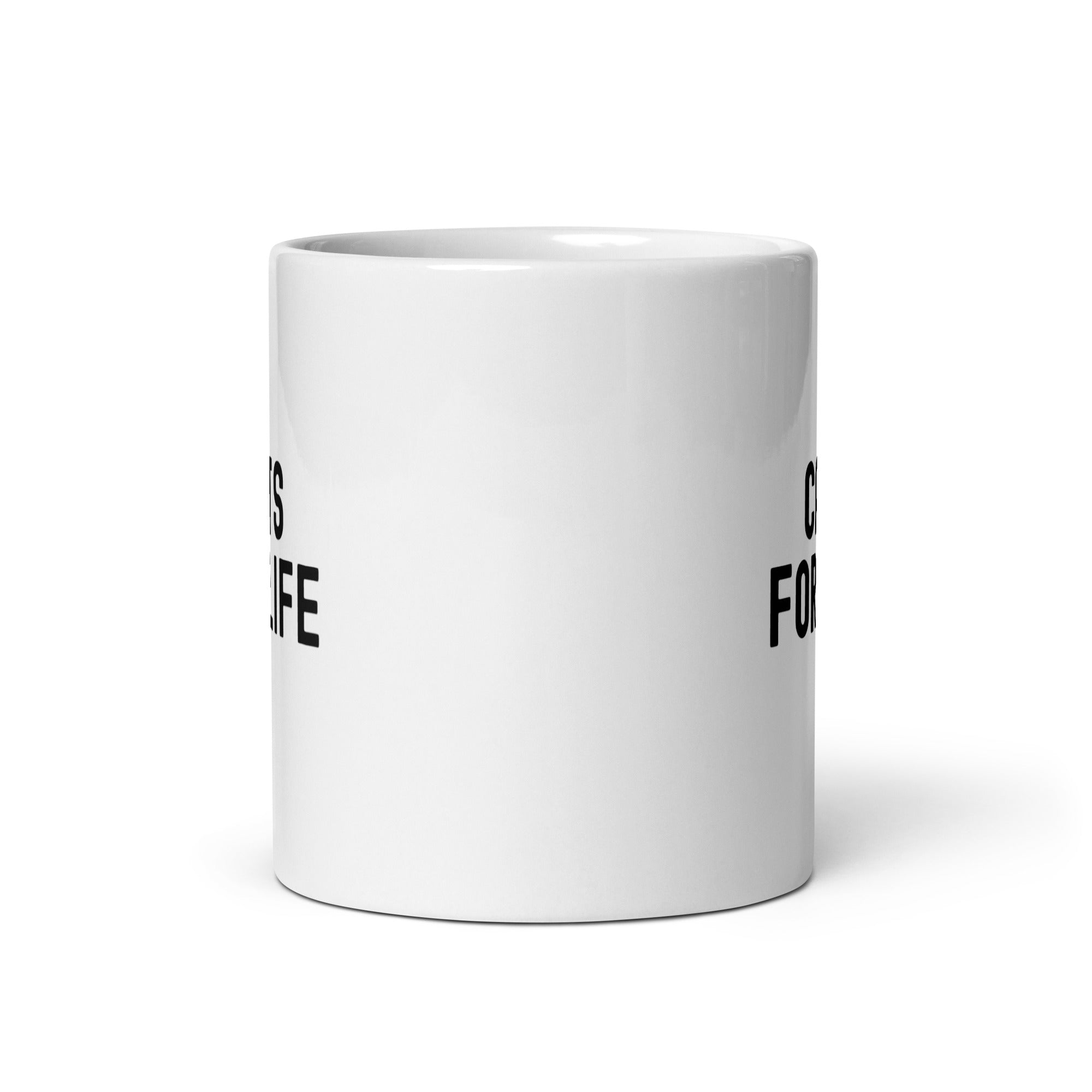 White glossy mug | Cat for Life