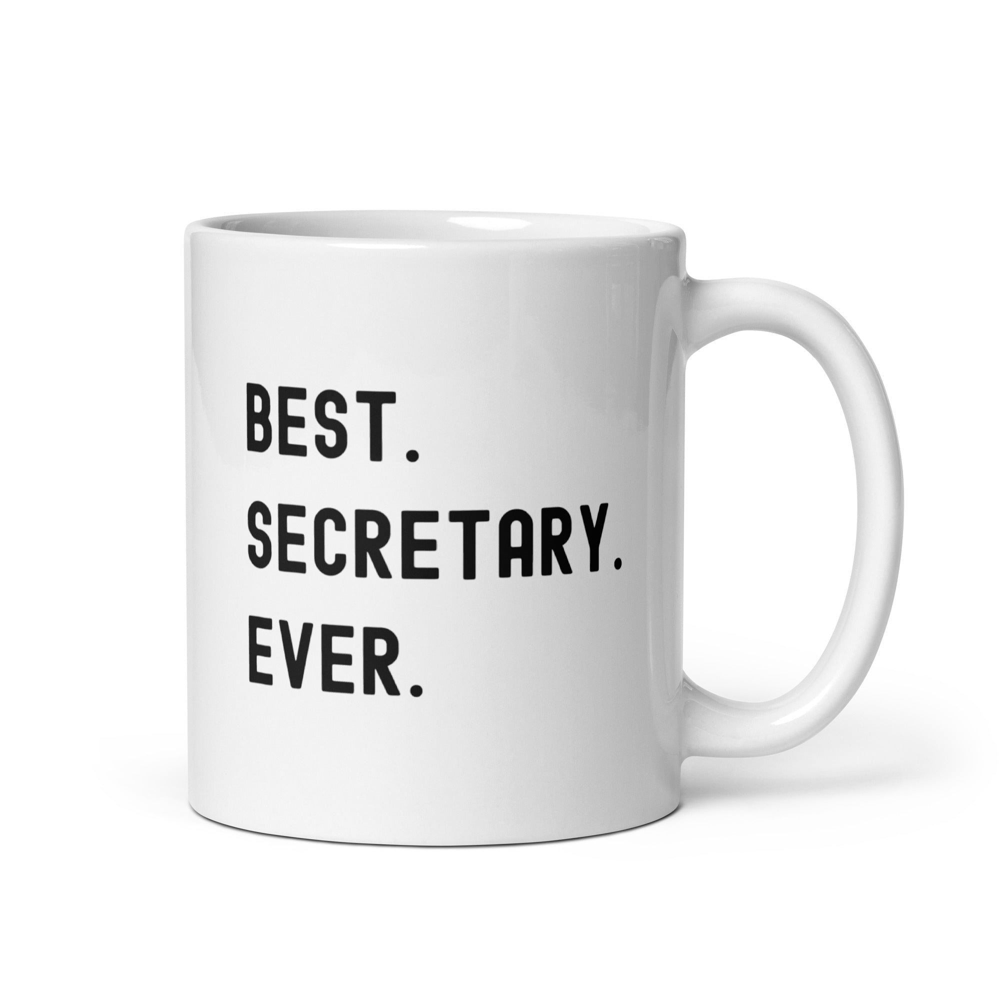 White glossy mug | Best. Secretary. Ever.