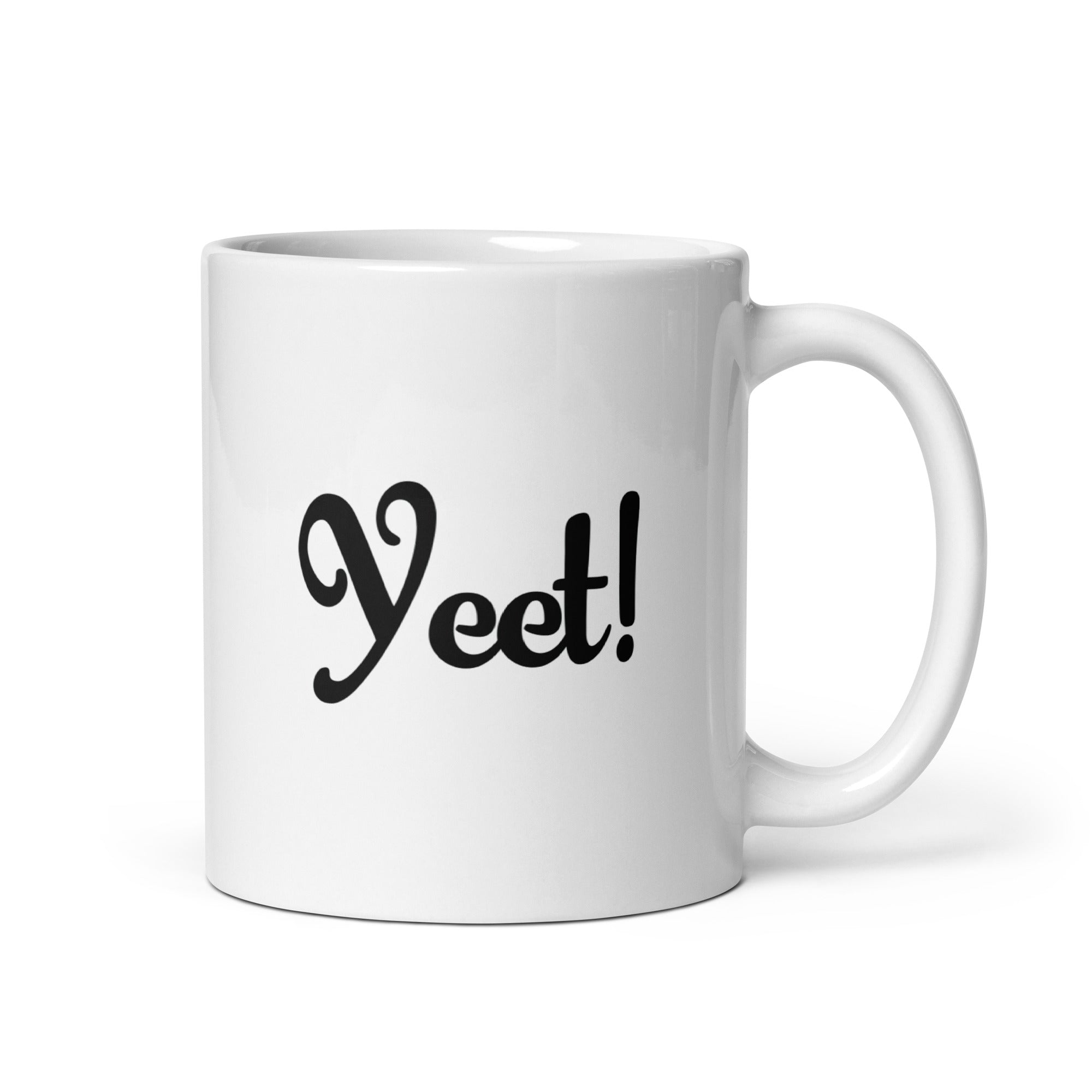 White glossy mug | yeet