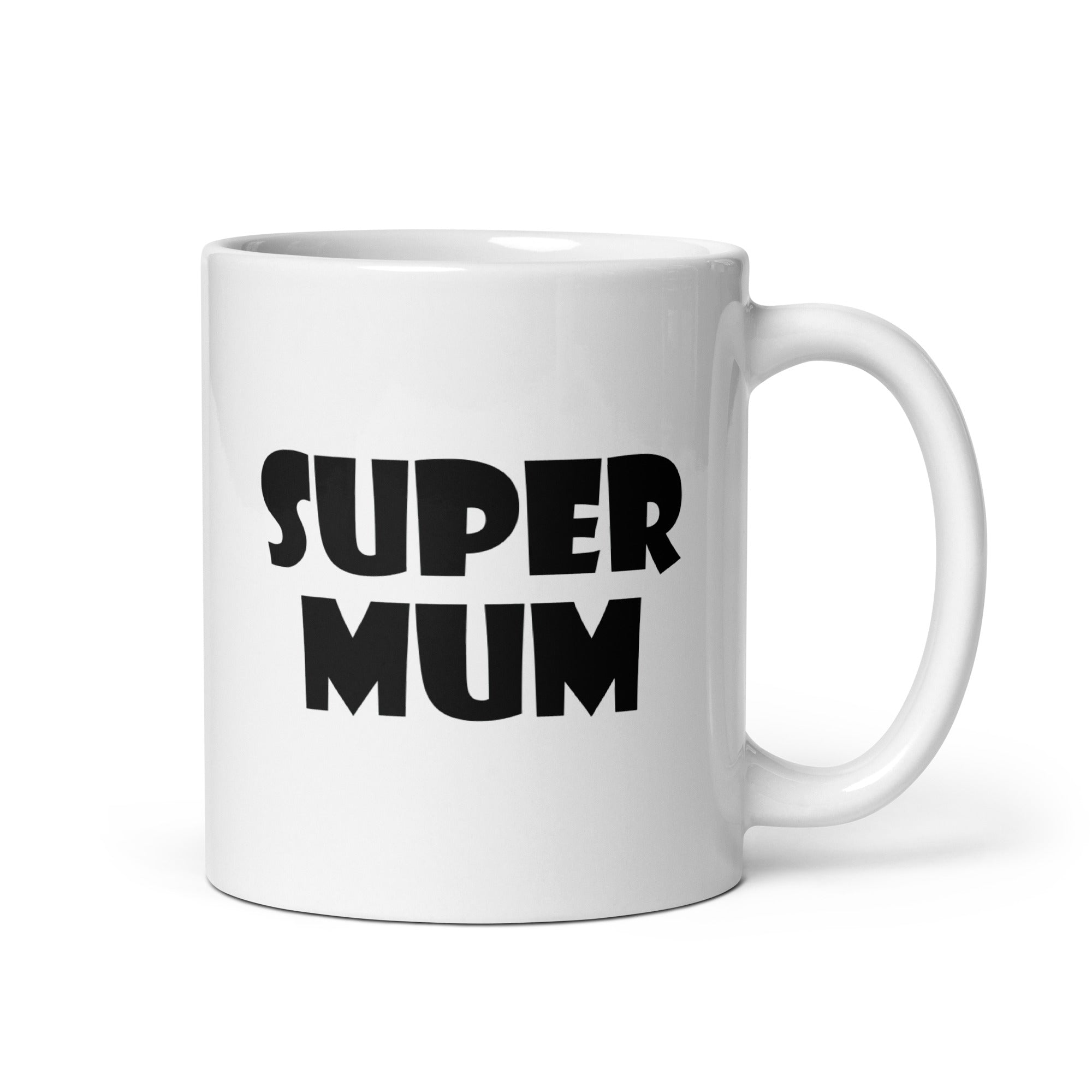 White glossy mug | Super mum