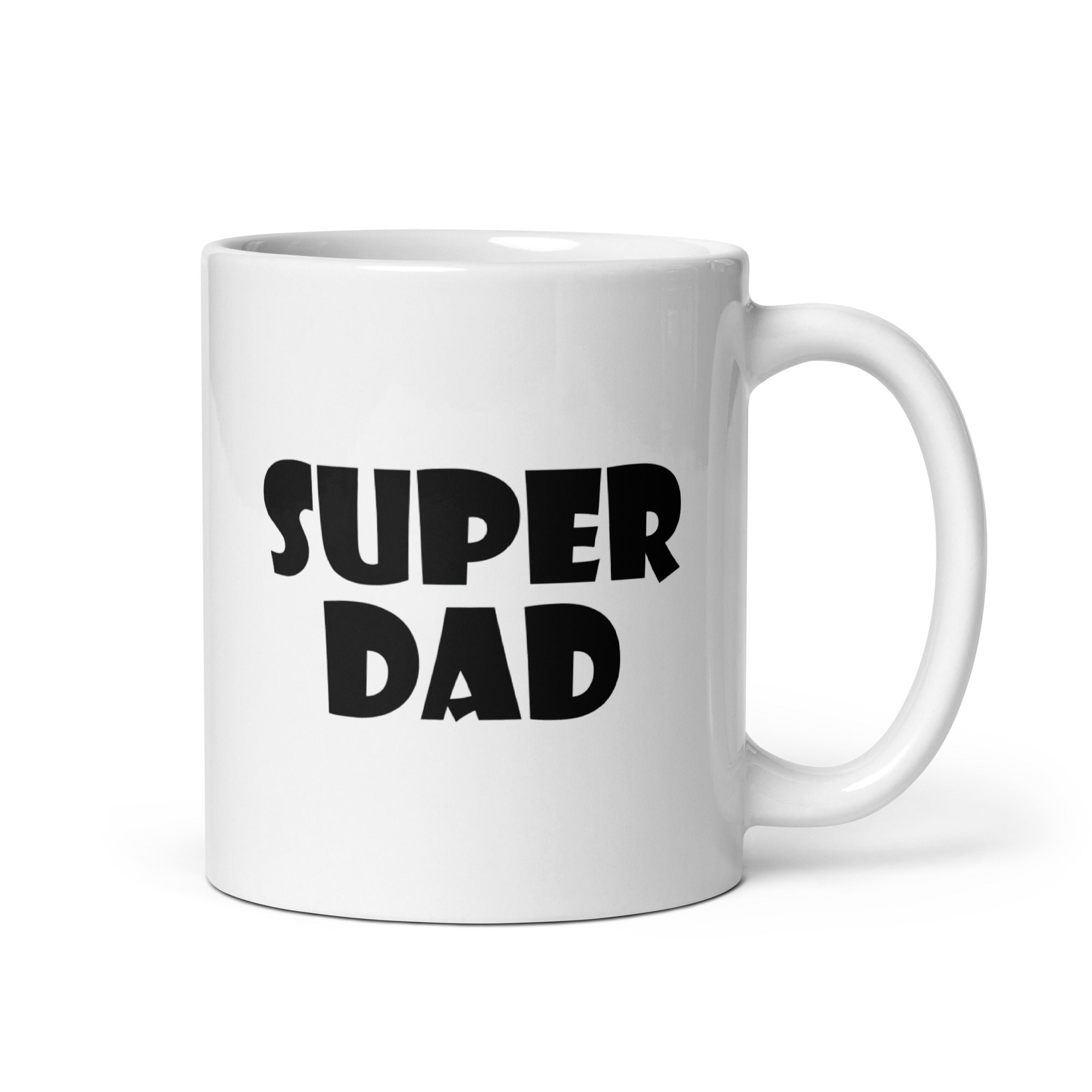 White glossy mug | Super dad