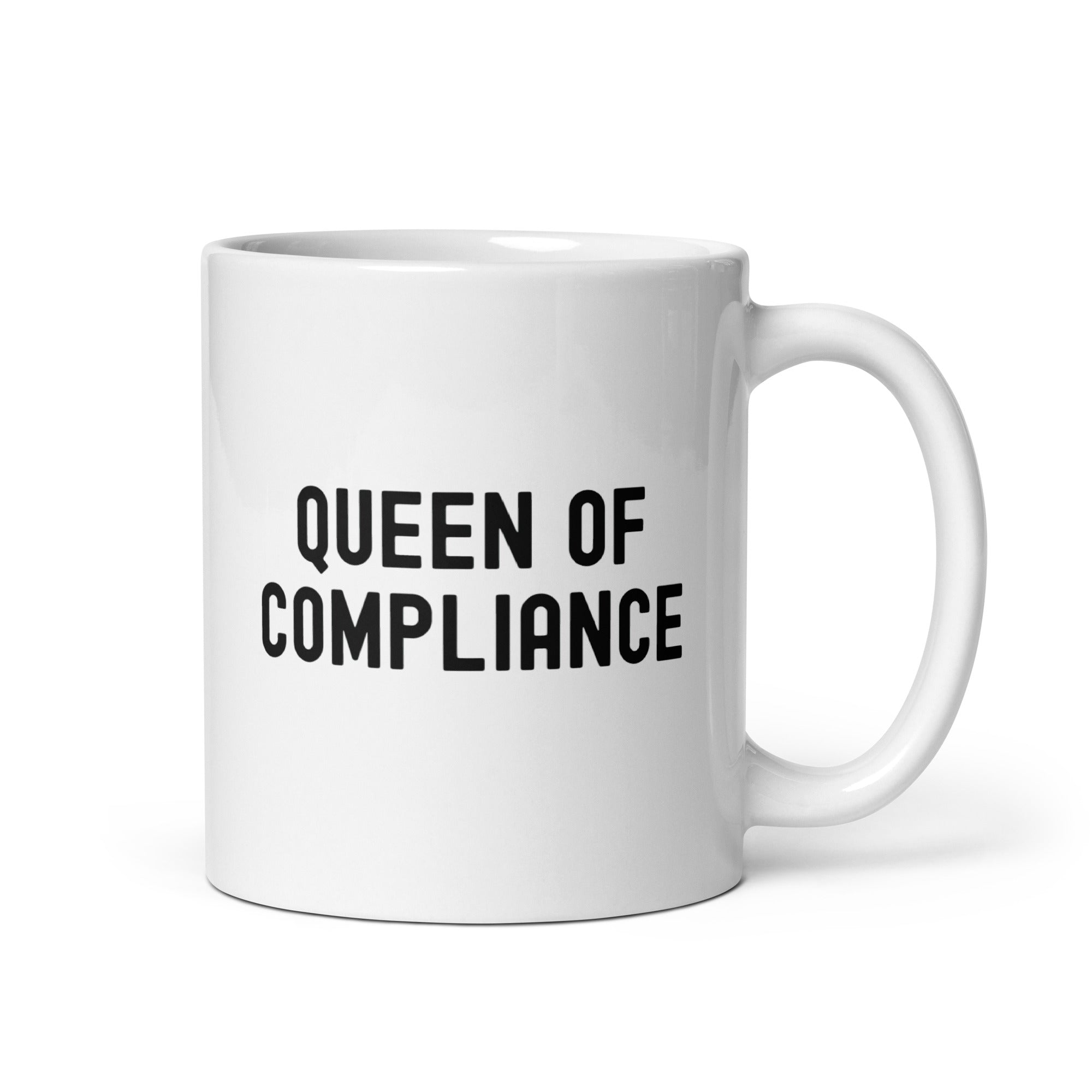 White glossy mug | Queen of Compliance