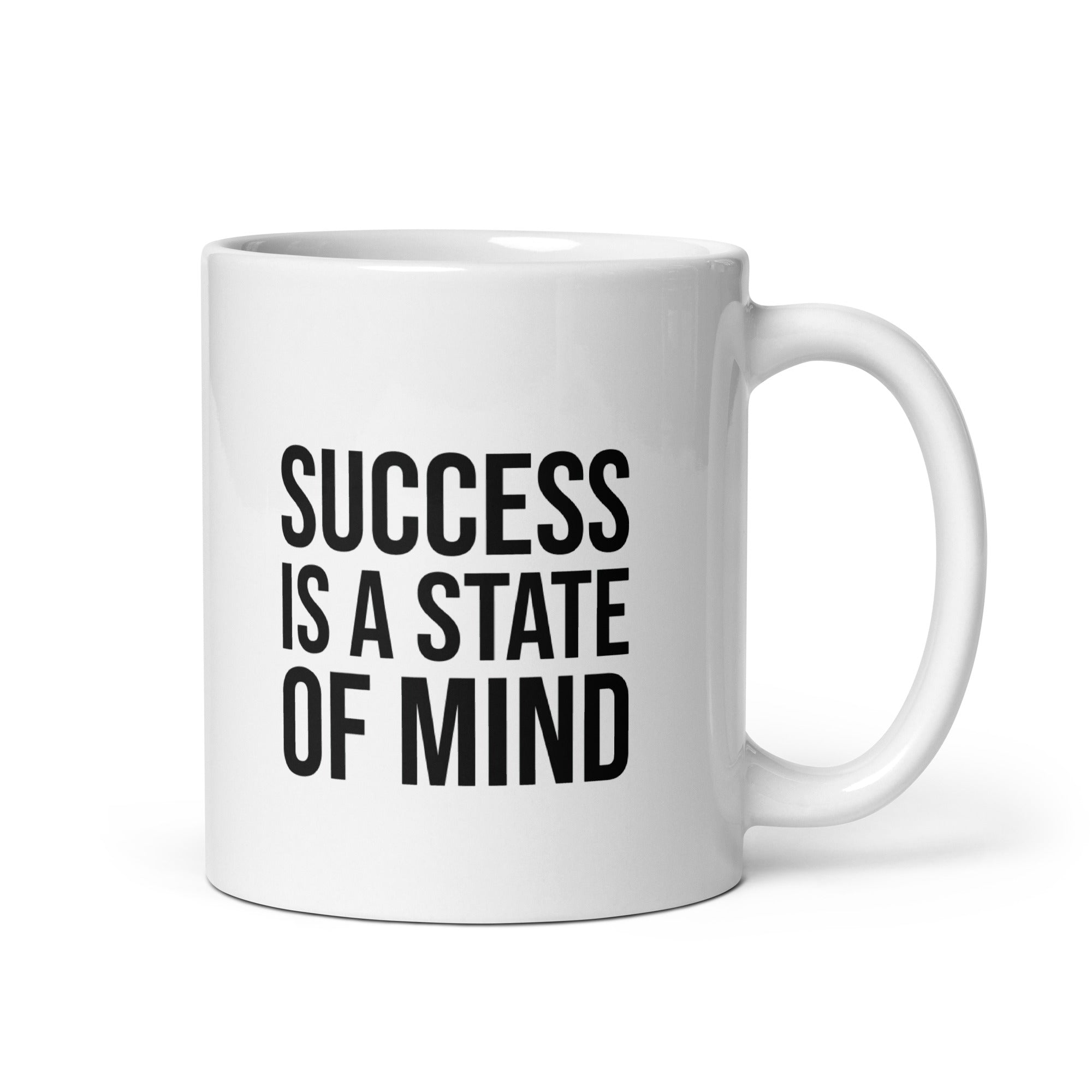 White glossy mug | success is a state of mind