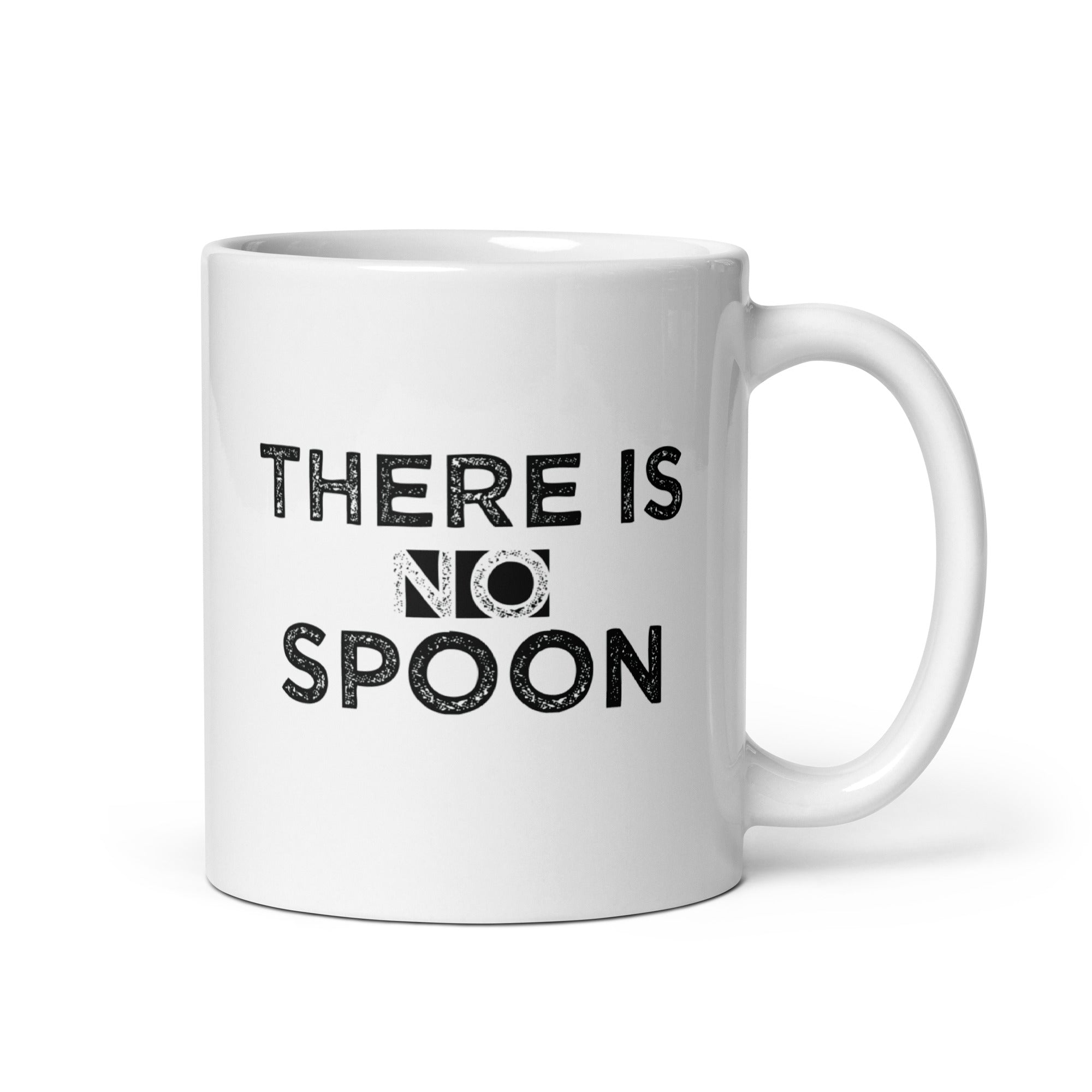 White glossy mug | There is No Spoon