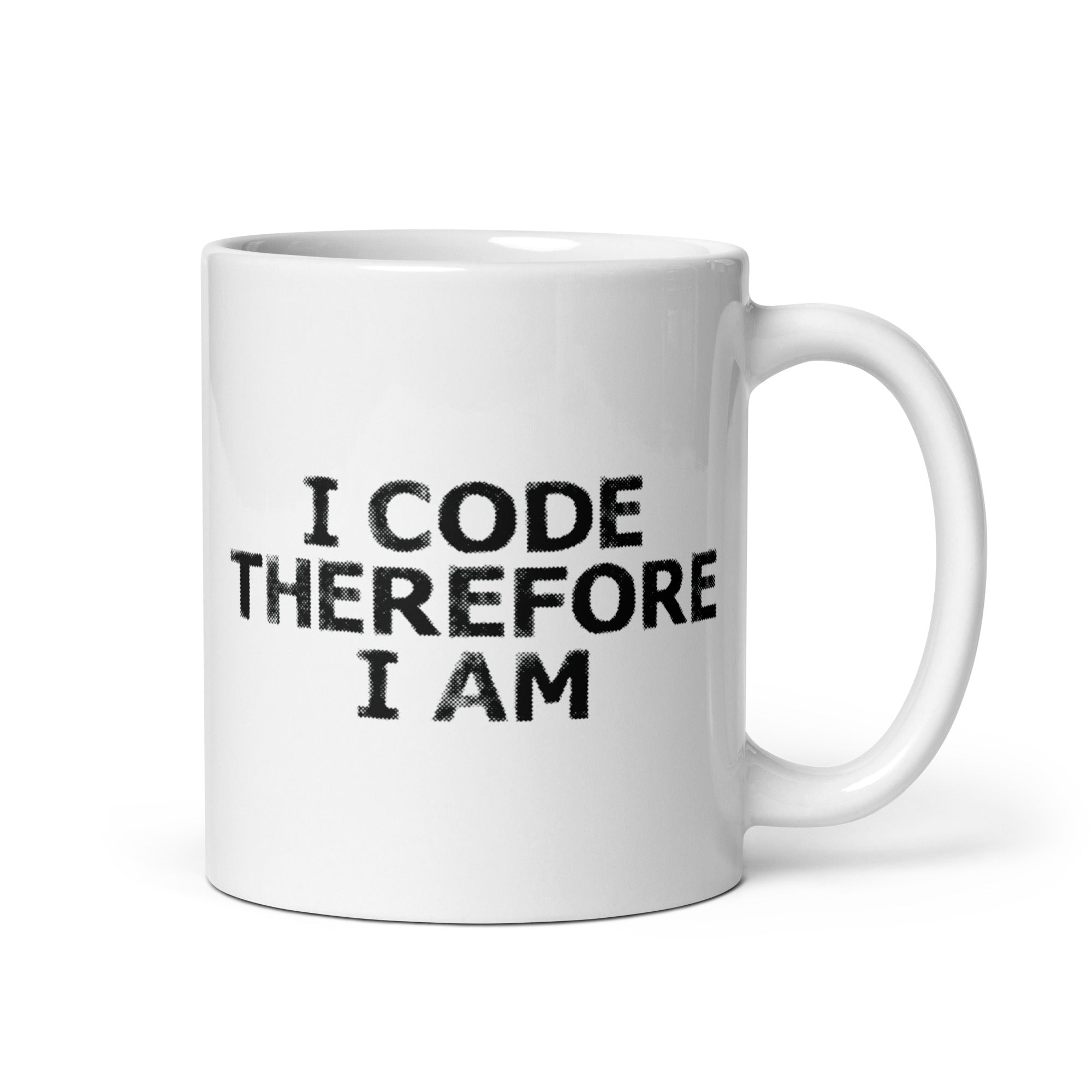 White glossy mug | I Code Therefore I Am