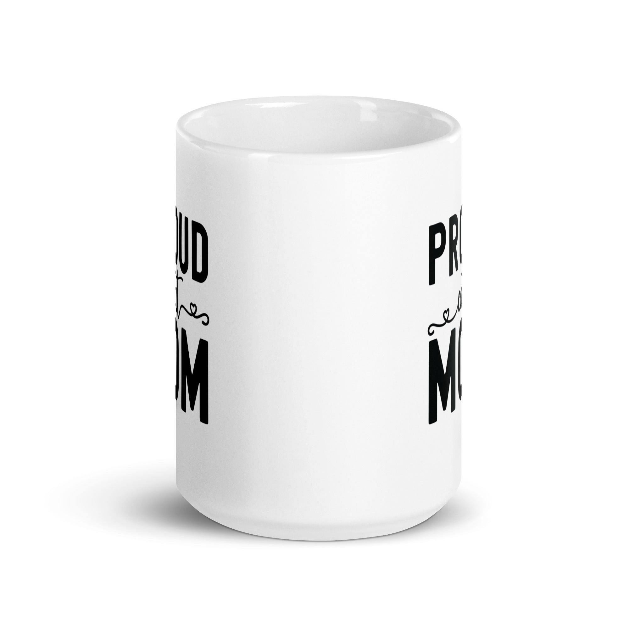 White glossy mug | Proud Cat Mom
