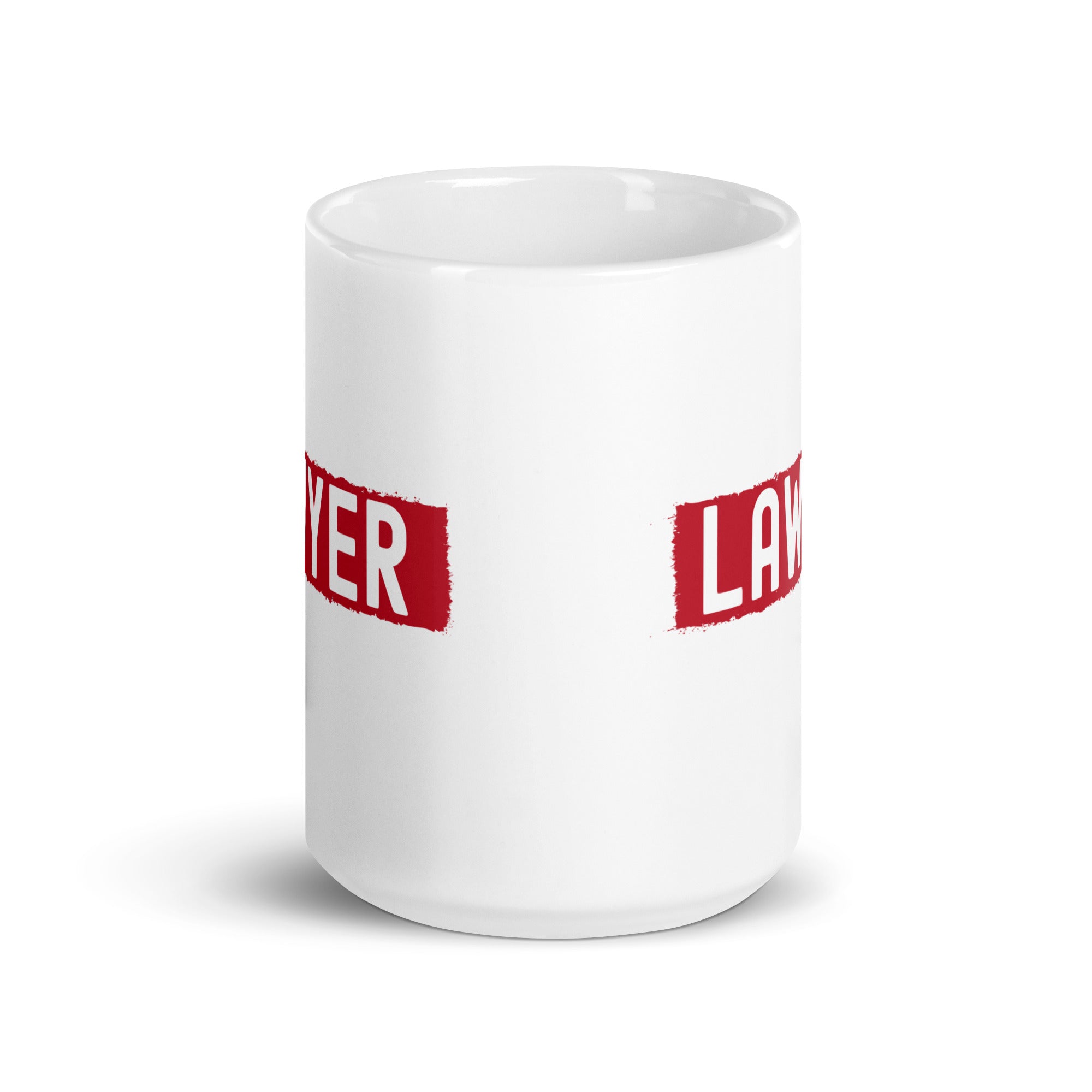 White glossy mug | Lawyer (design with red highghliting)