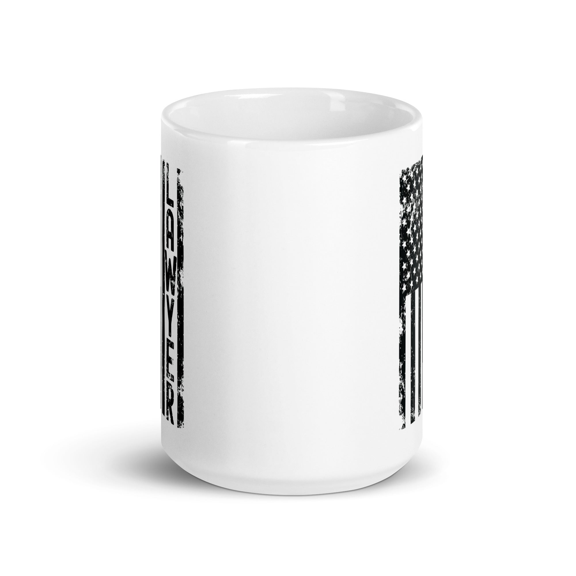 White glossy mug | Lawyer (deisgn on American flag)