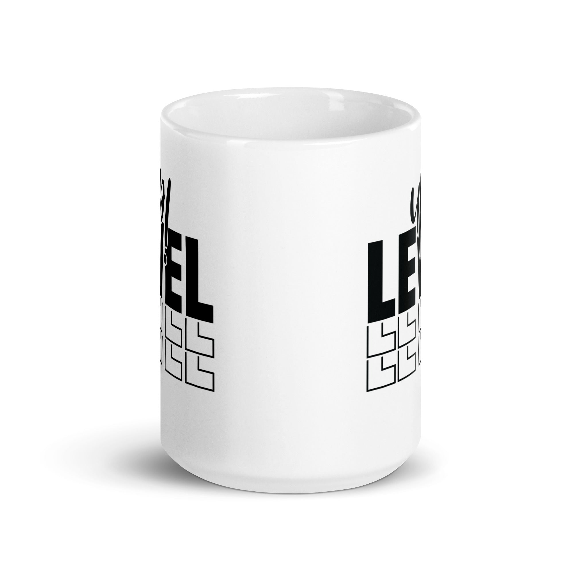 White glossy mug | Level Up