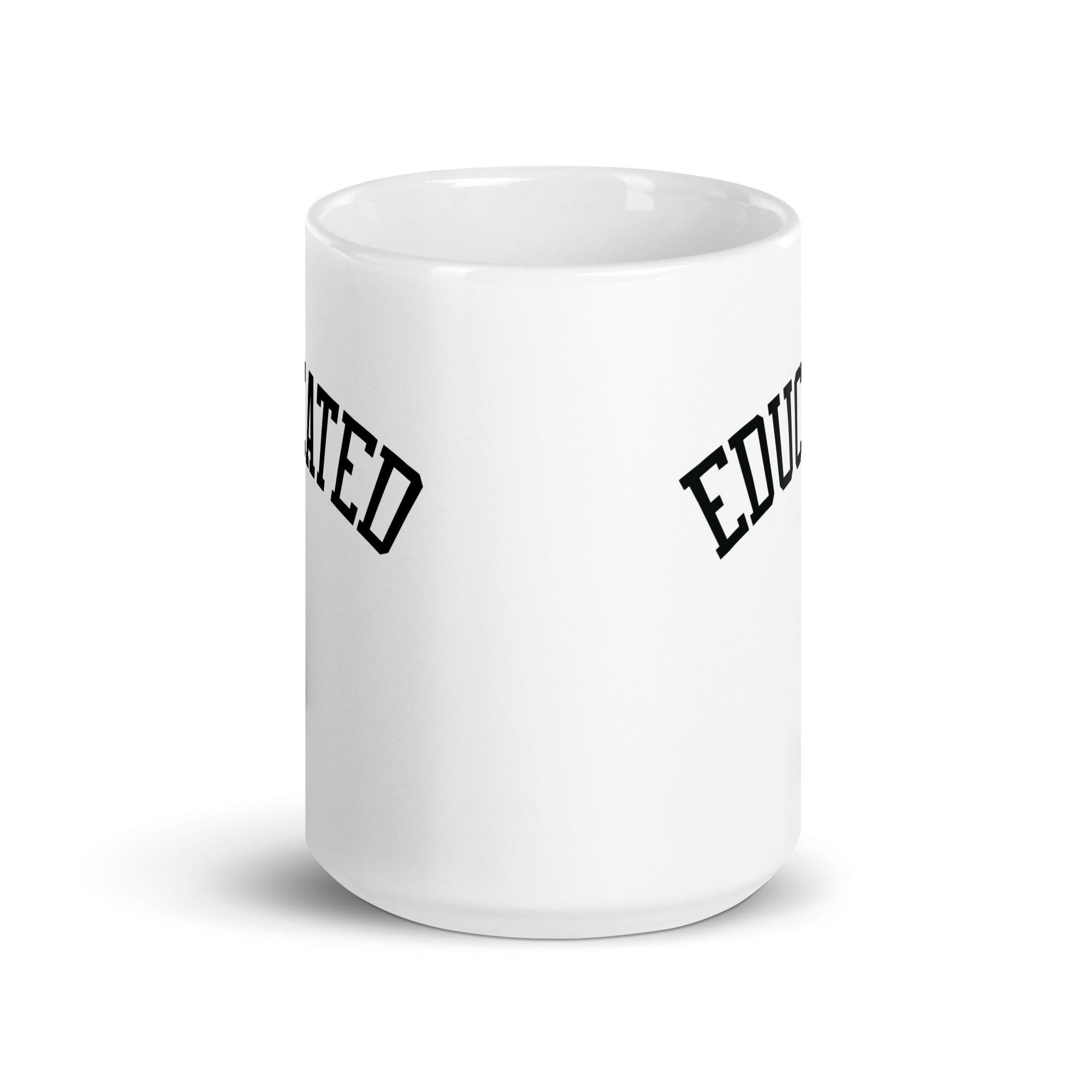 White glossy mug | Educated