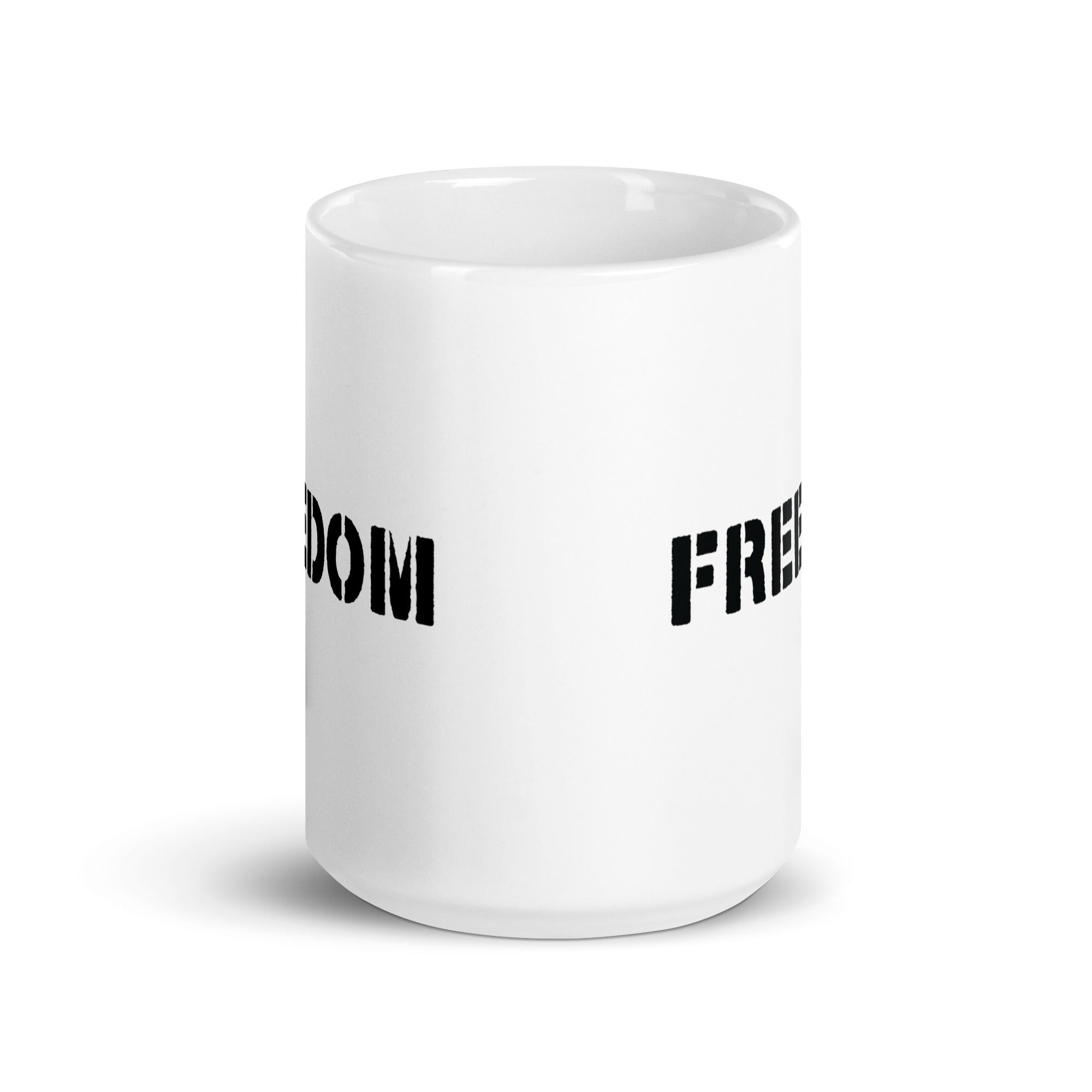 White glossy mug | Freedom