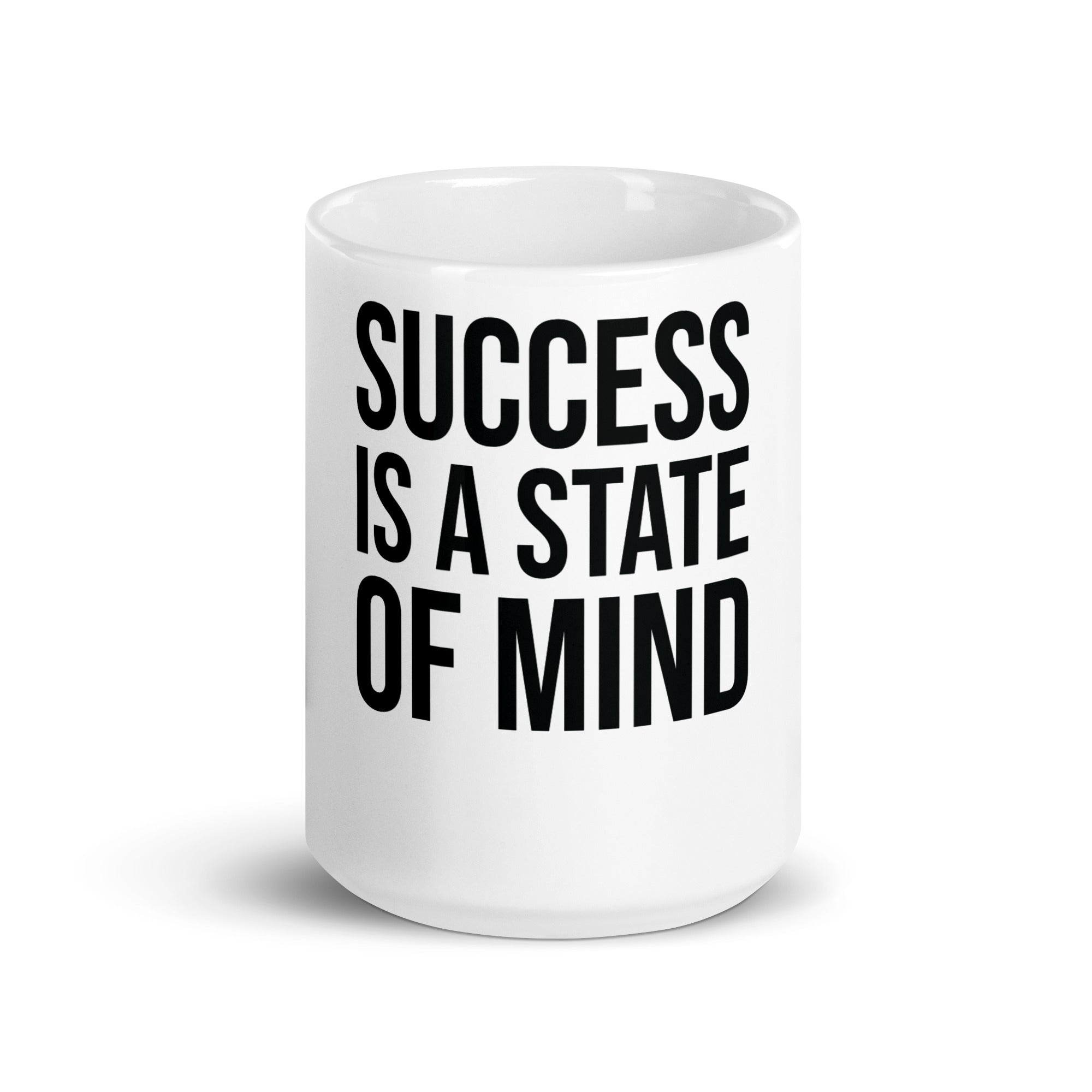 White glossy mug | success is a state of mind