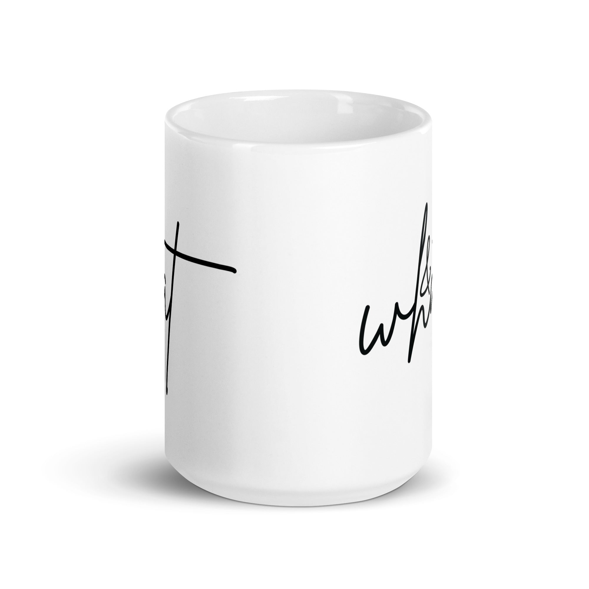 White glossy mug | & What