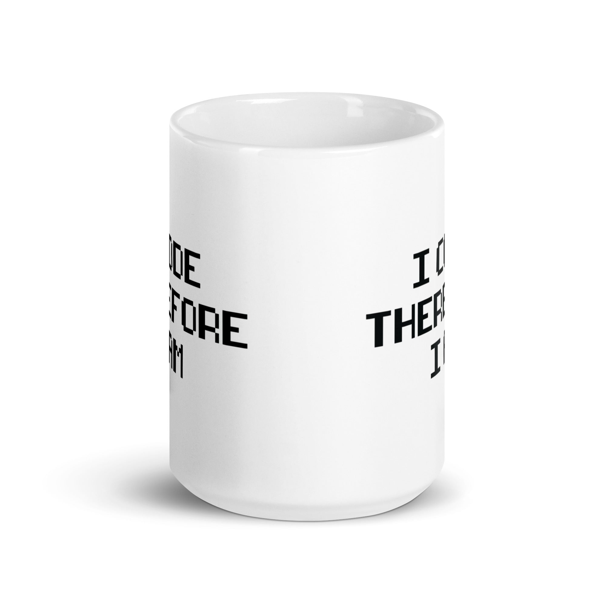 White glossy mug | I Code Therefore I Am