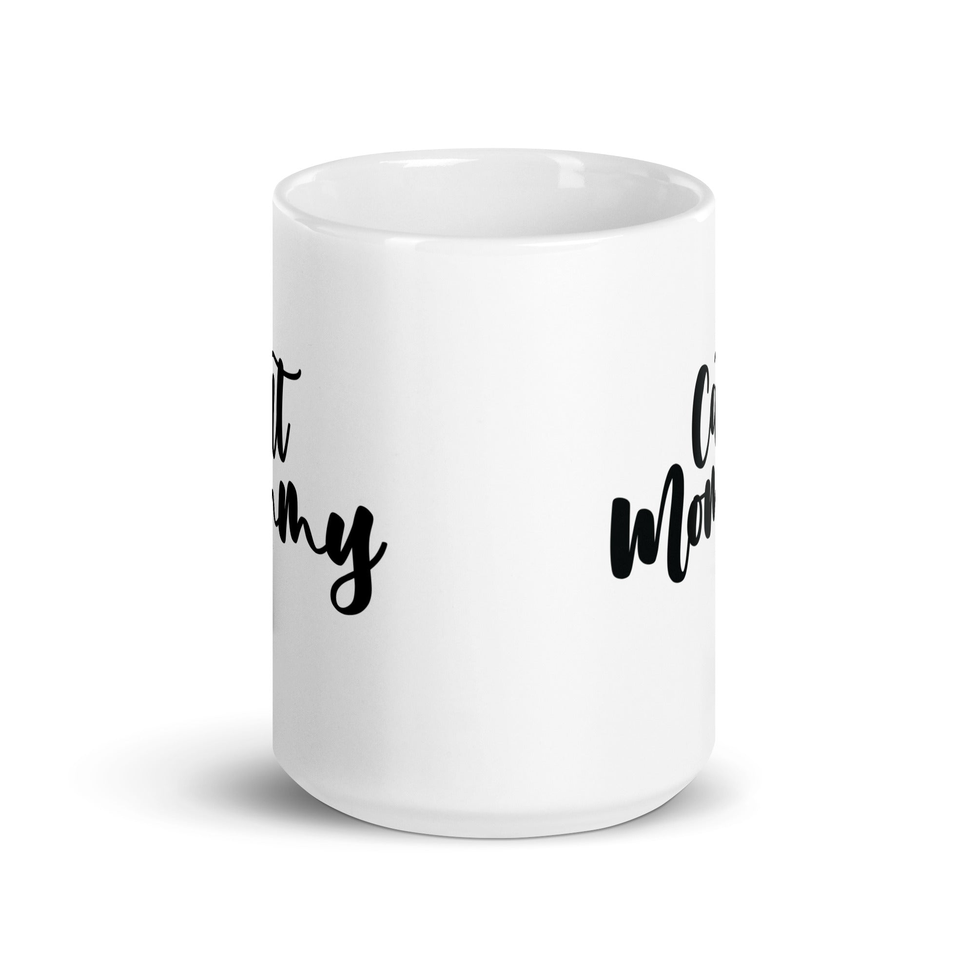 White glossy mug | Cat Mommy