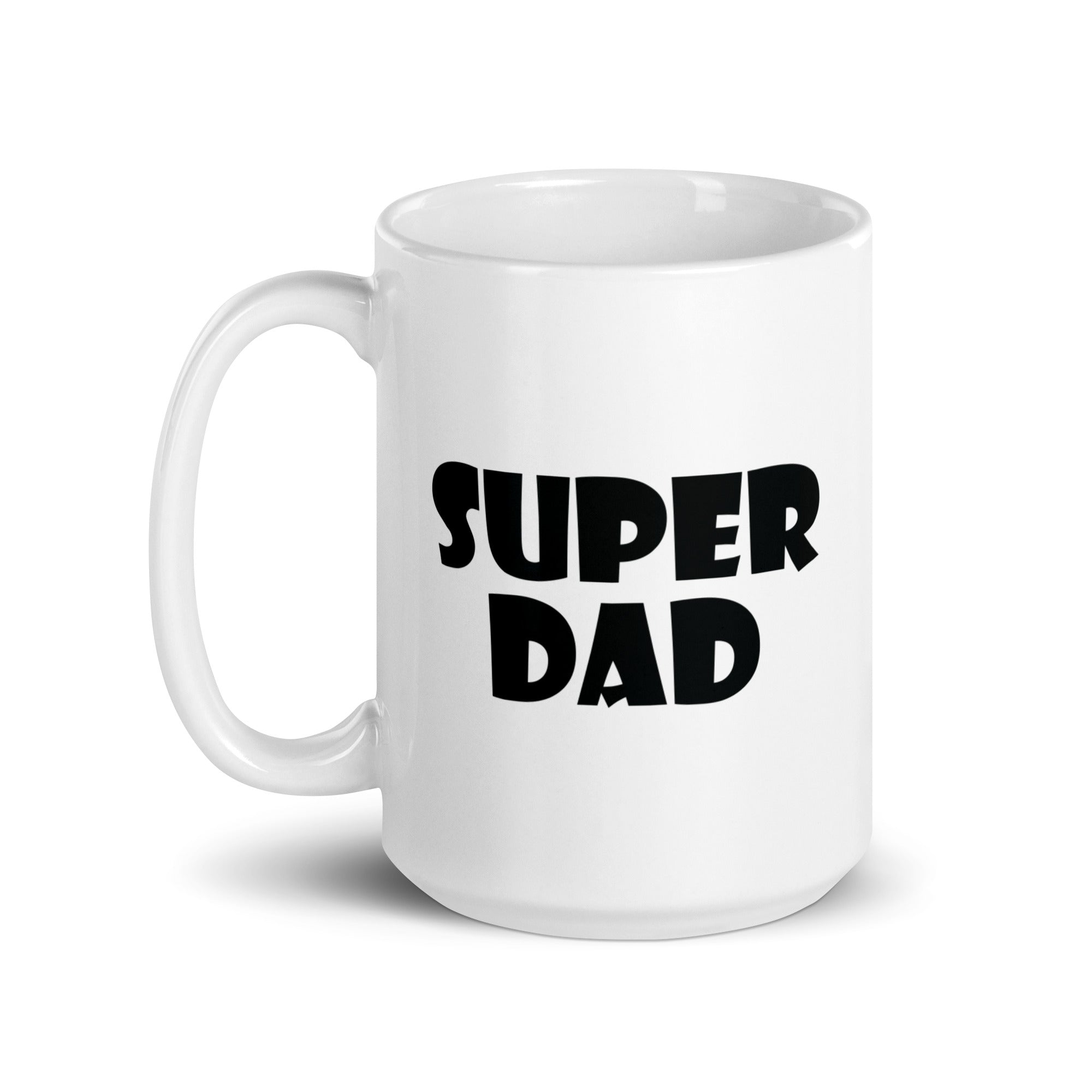 White glossy mug | Super dad