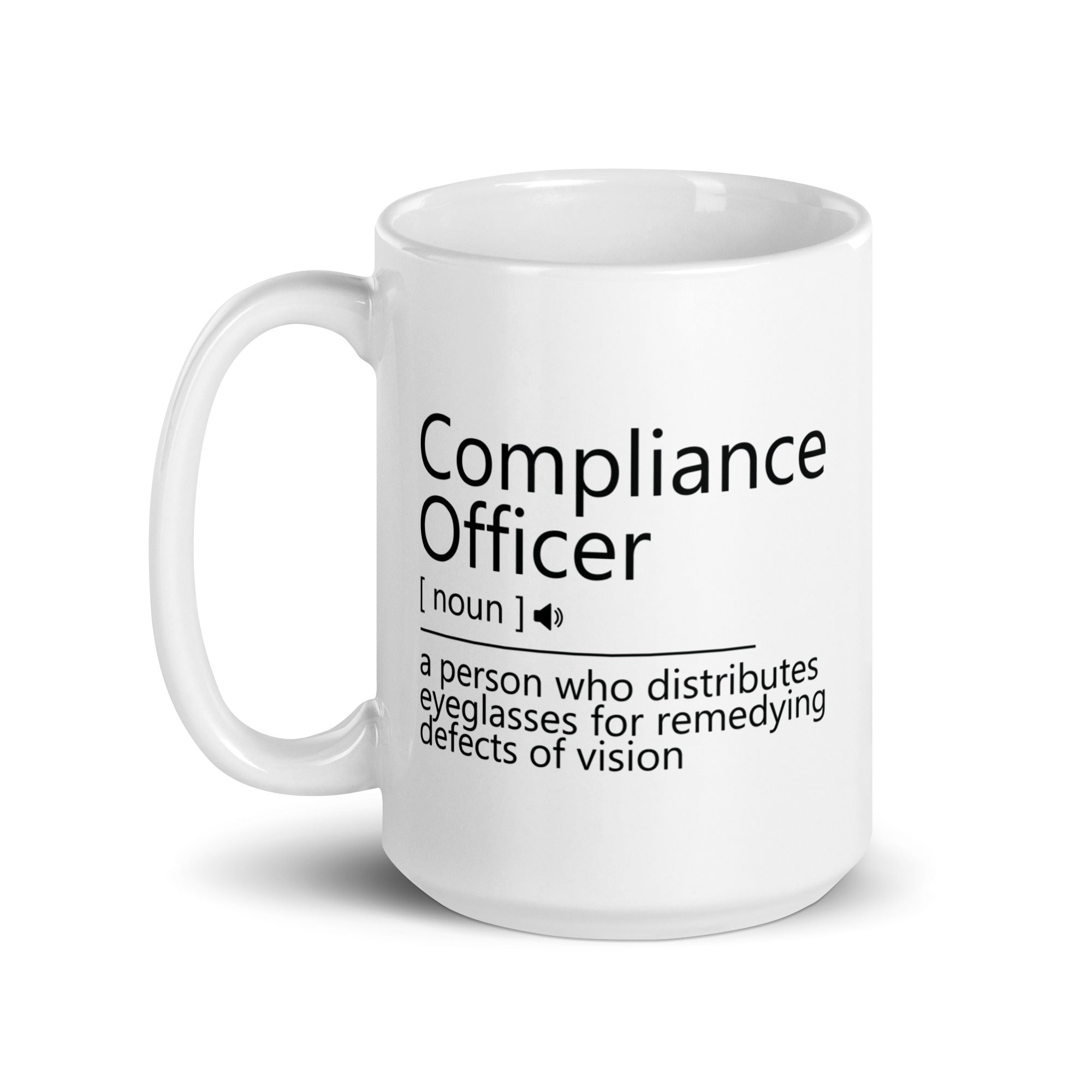 White glossy mug |  Compliance Officer