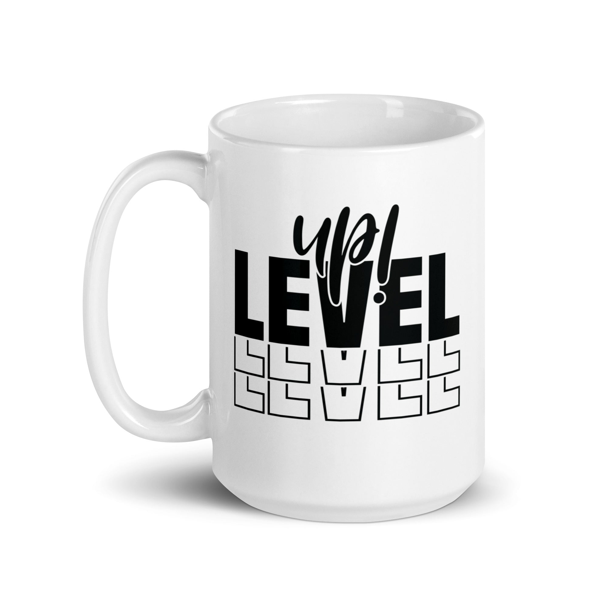 White glossy mug | Level Up