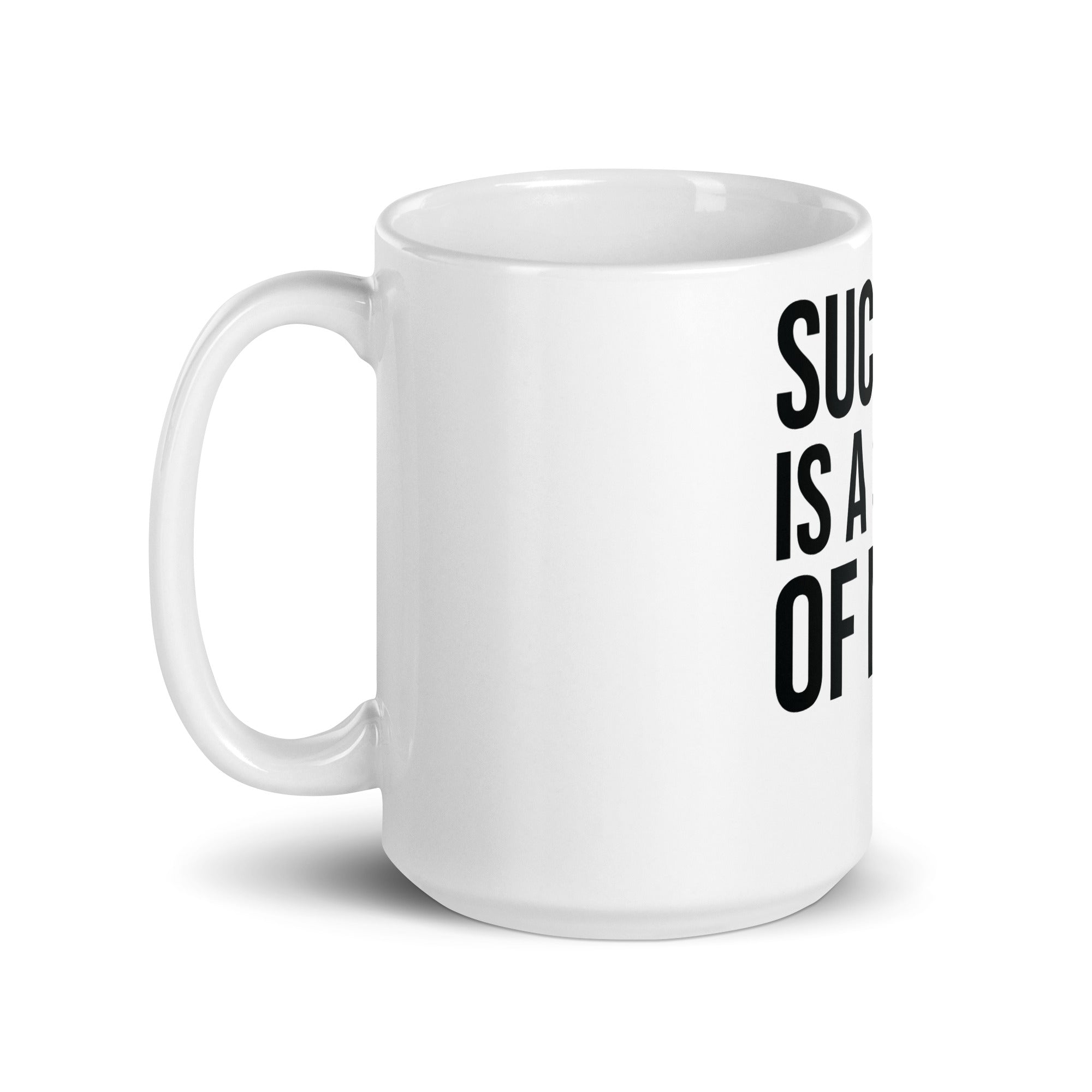 White glossy mug | success is a state of mind