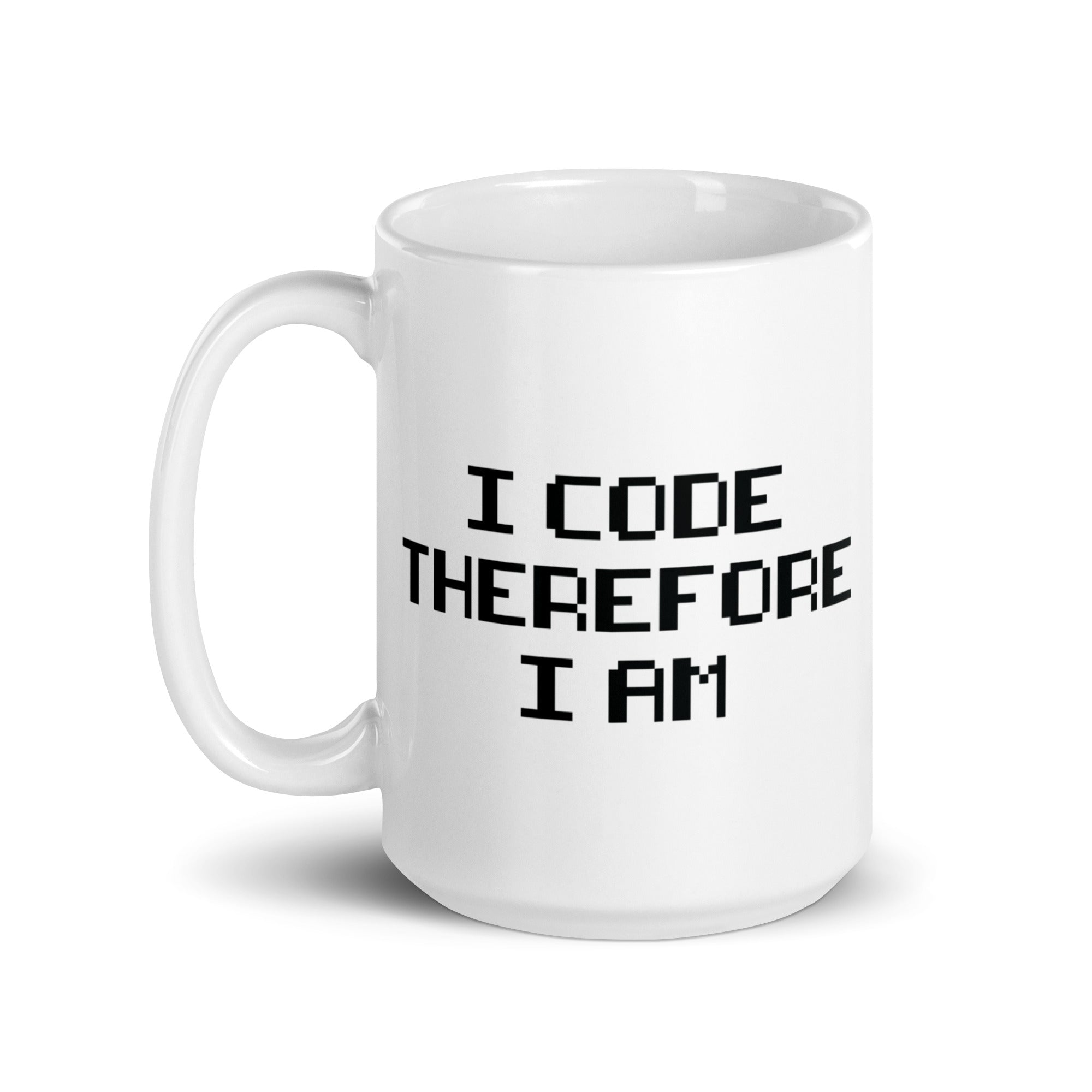 White glossy mug | I Code Therefore I Am