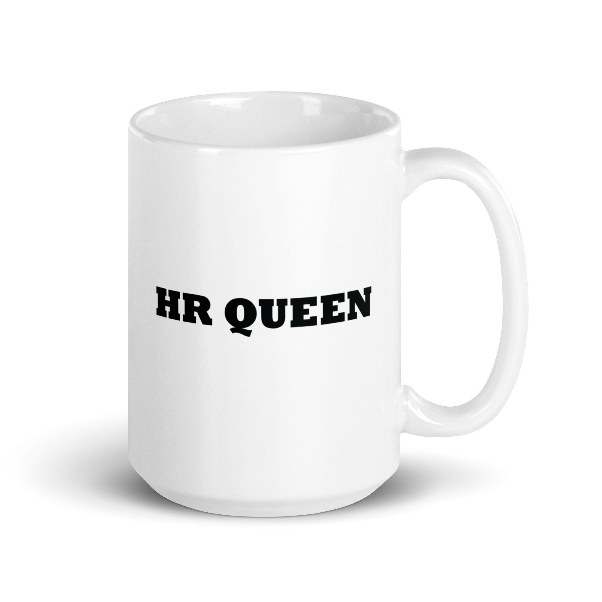White glossy mug  HR Queen