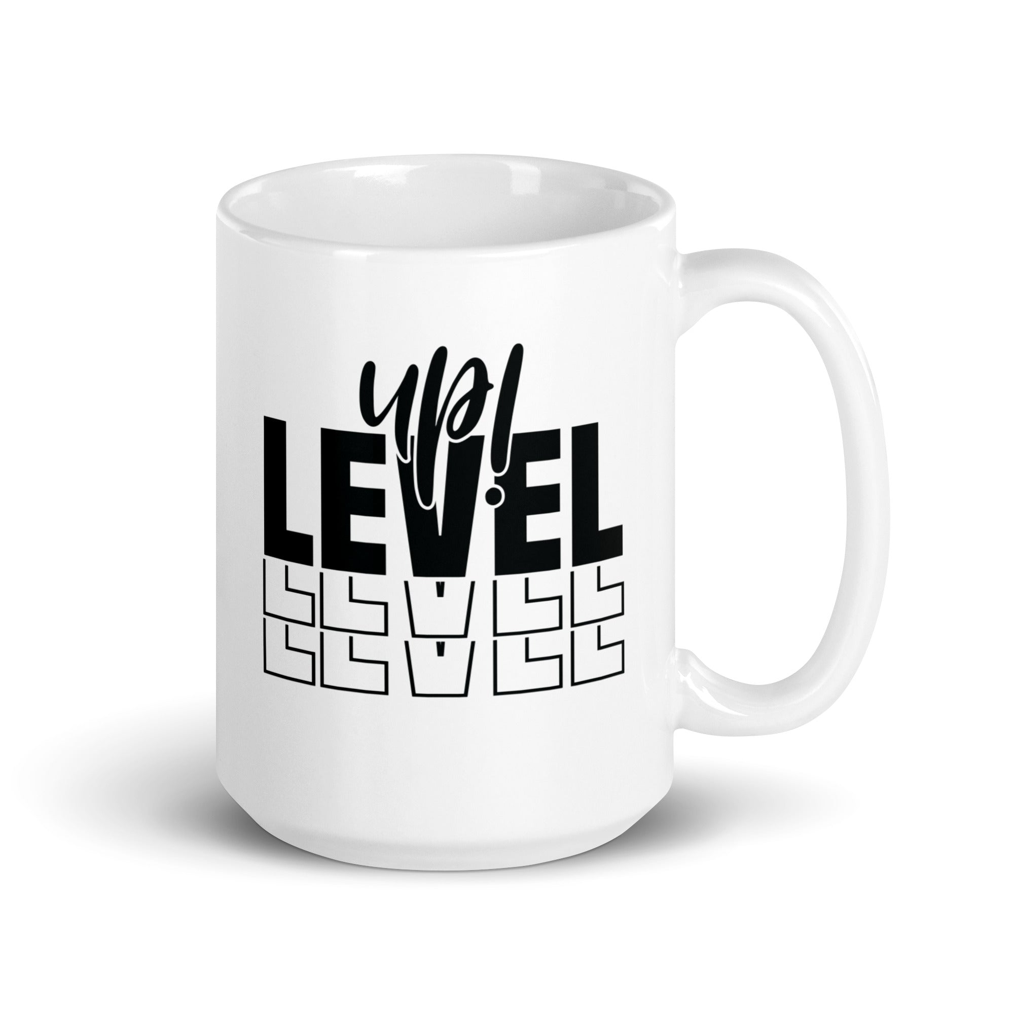 White glossy mug | Level Up