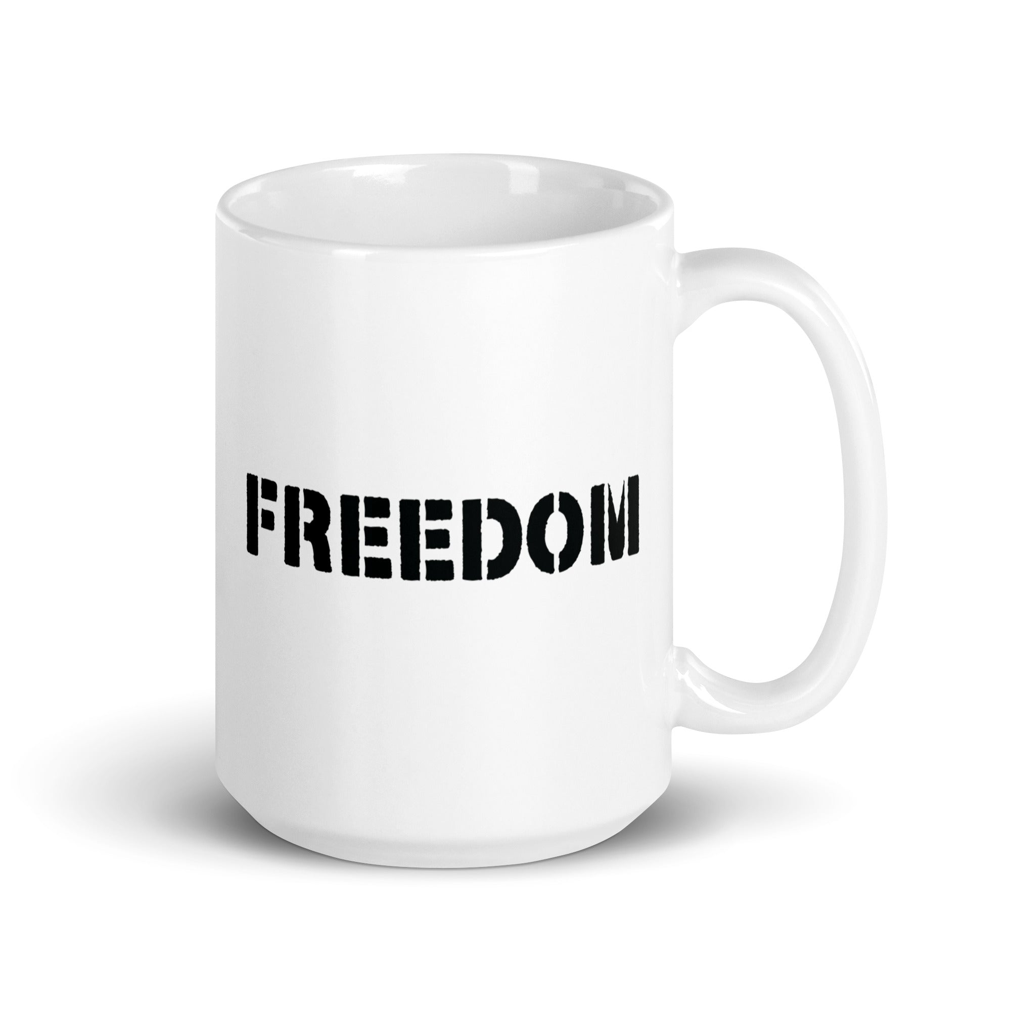White glossy mug | Freedom